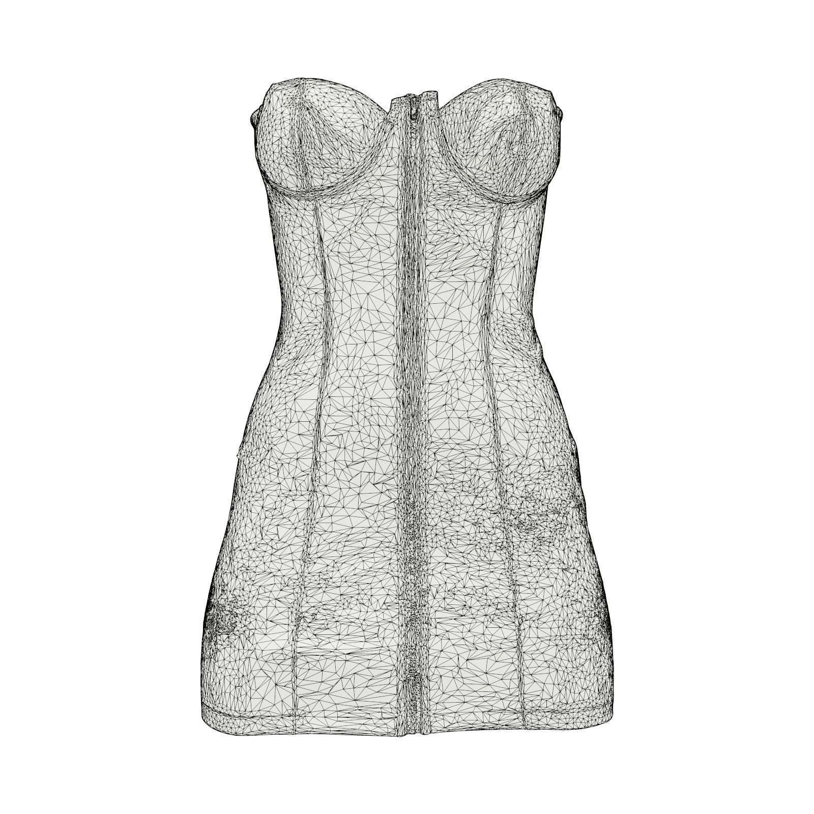 Leather Cups Dress 3D model_6
