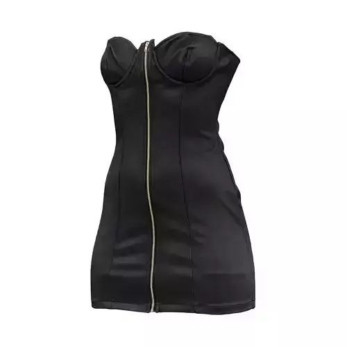 Leather Cups Dress 3D model
