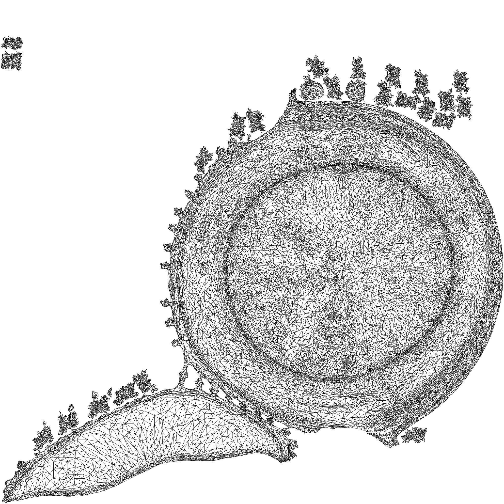 Leather Chain Hat 3D model_8