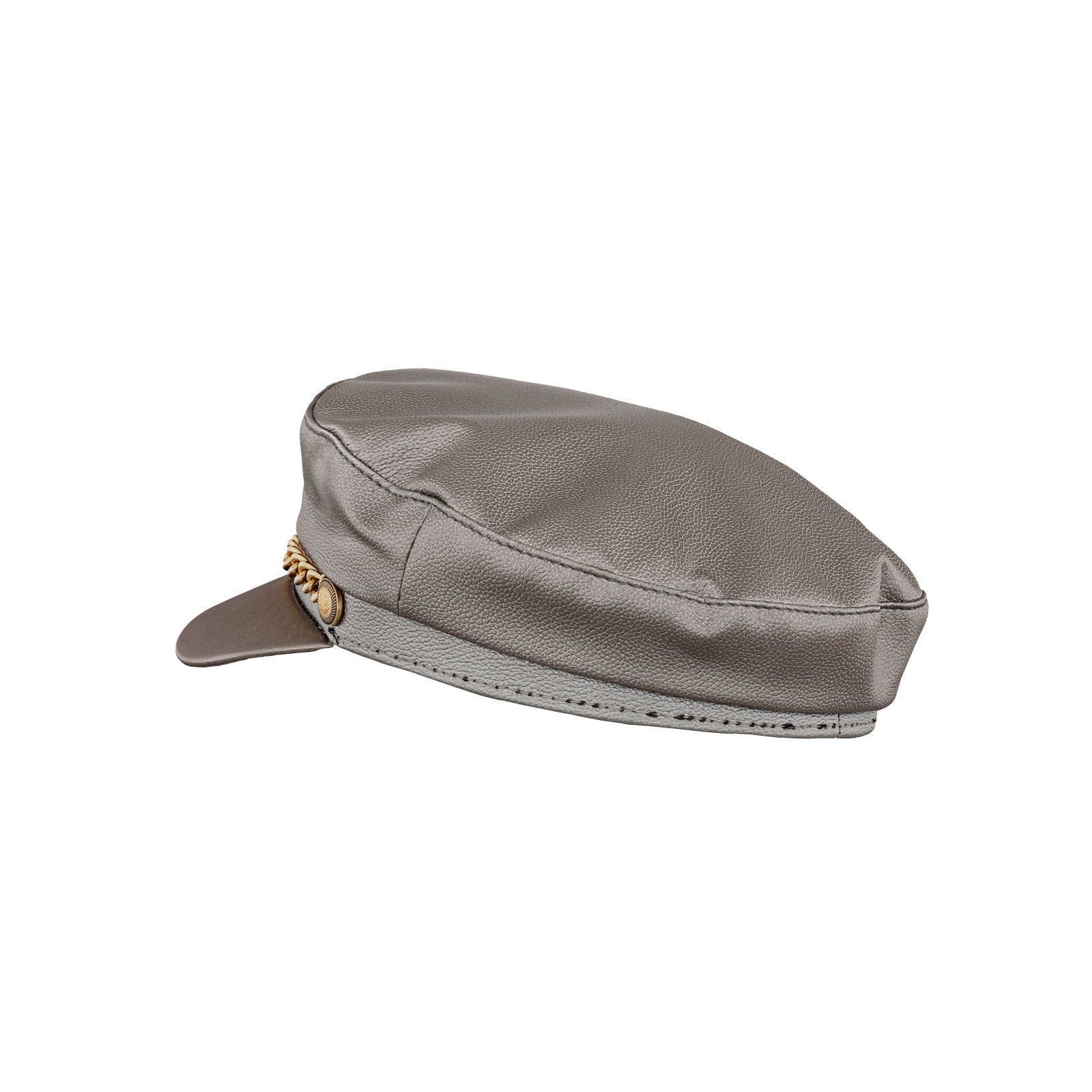 Leather Chain Hat 3D model_4