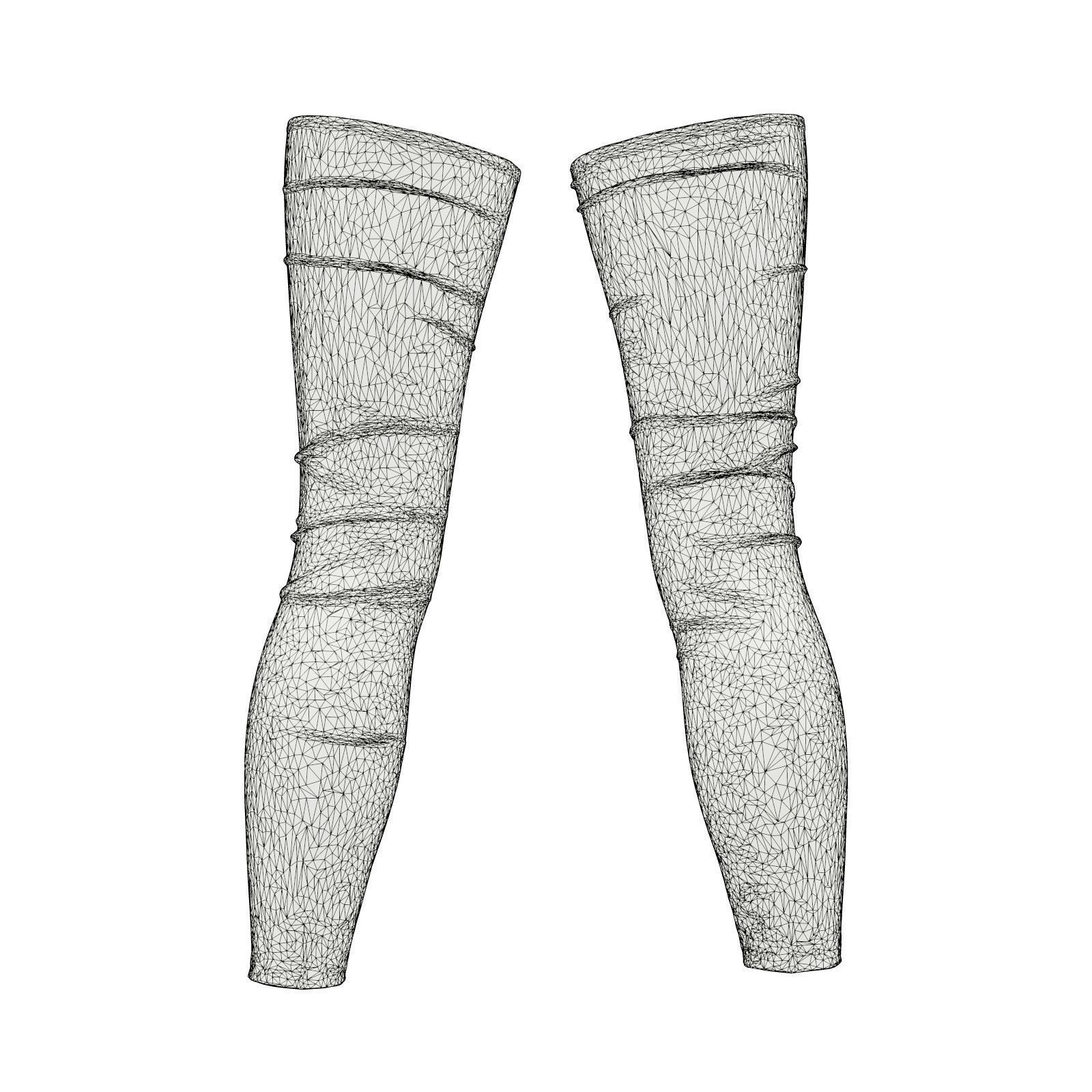 Laced Partial Leggings 3D model_9
