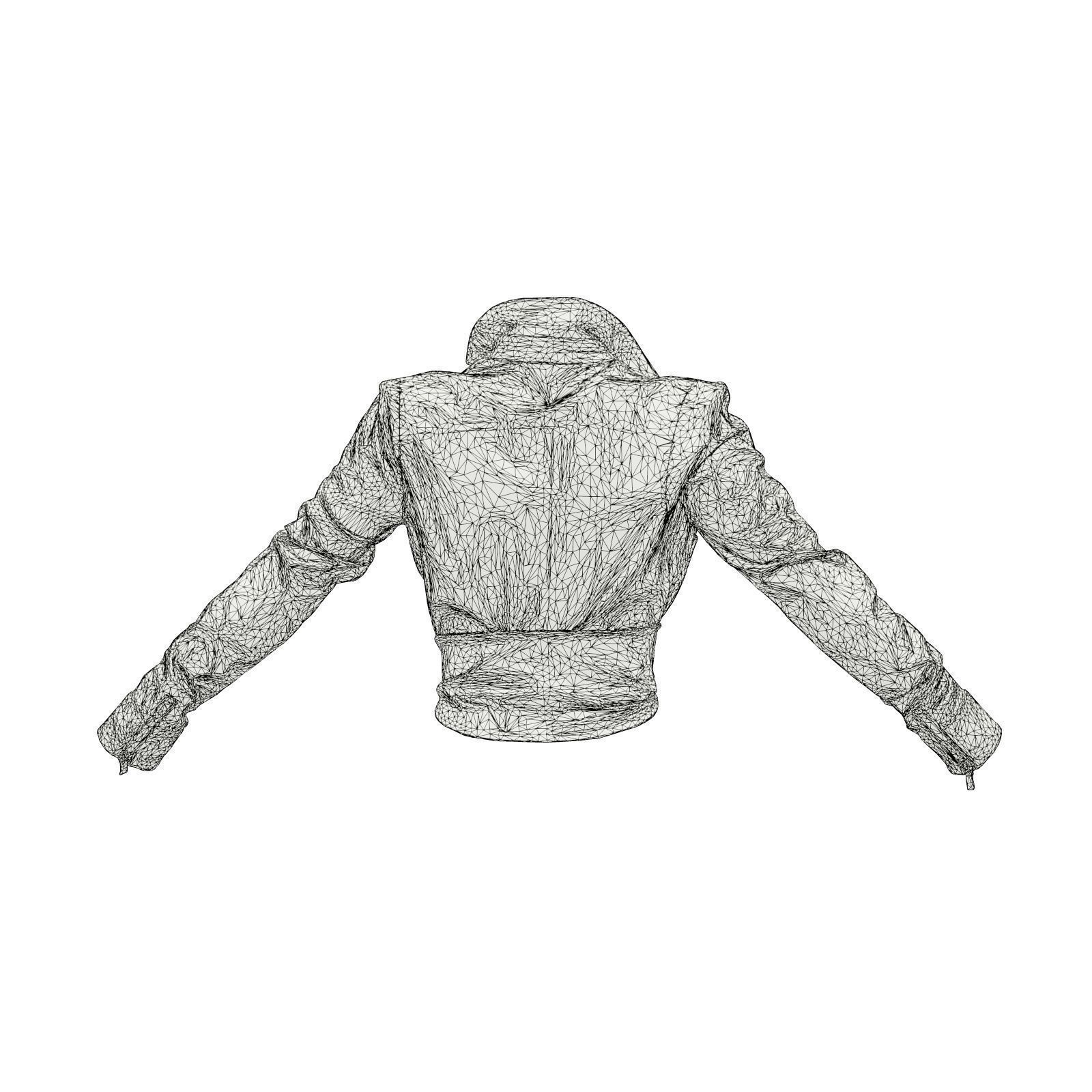 Knotted Leather Shirt 3D model_7