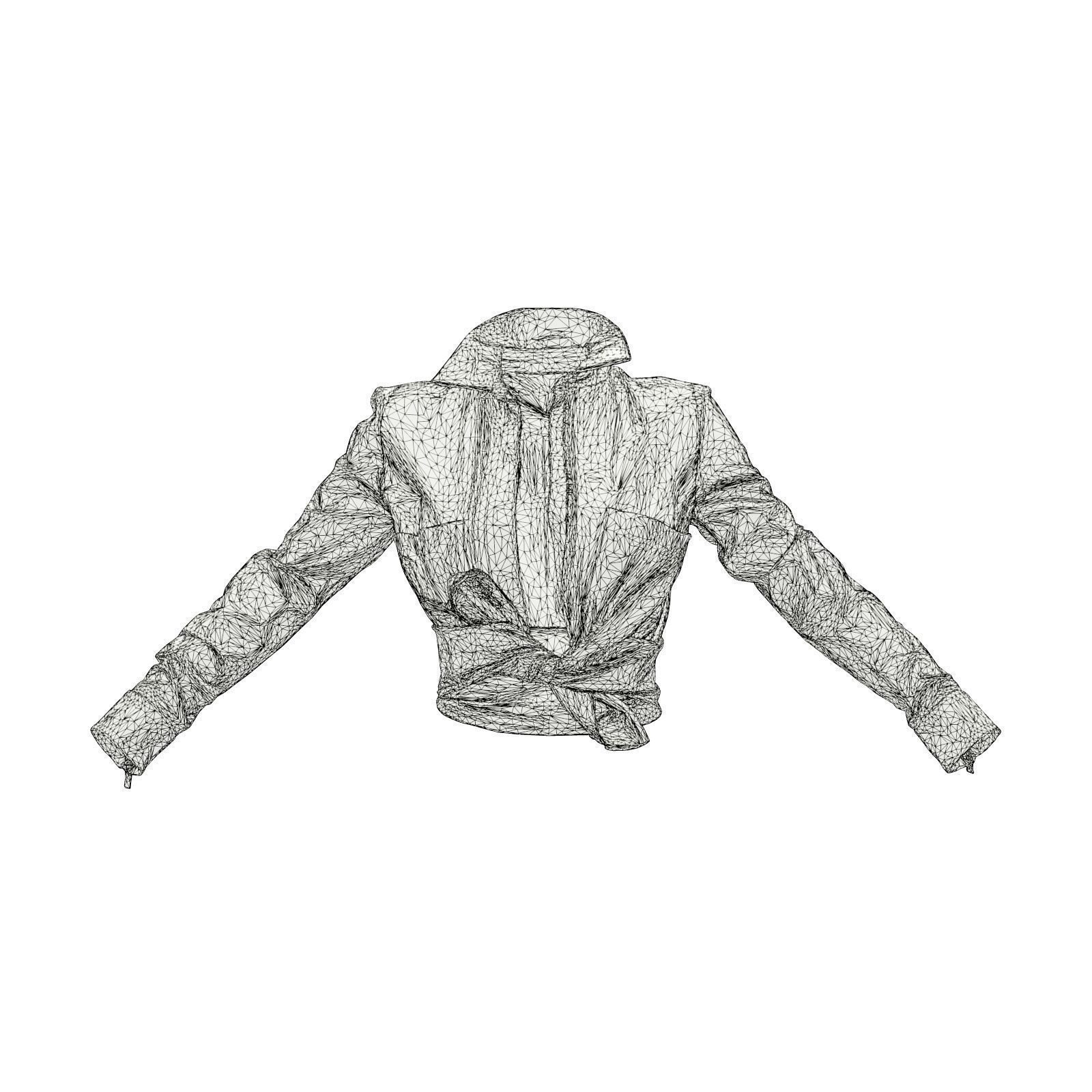 Knotted Leather Shirt 3D model_6