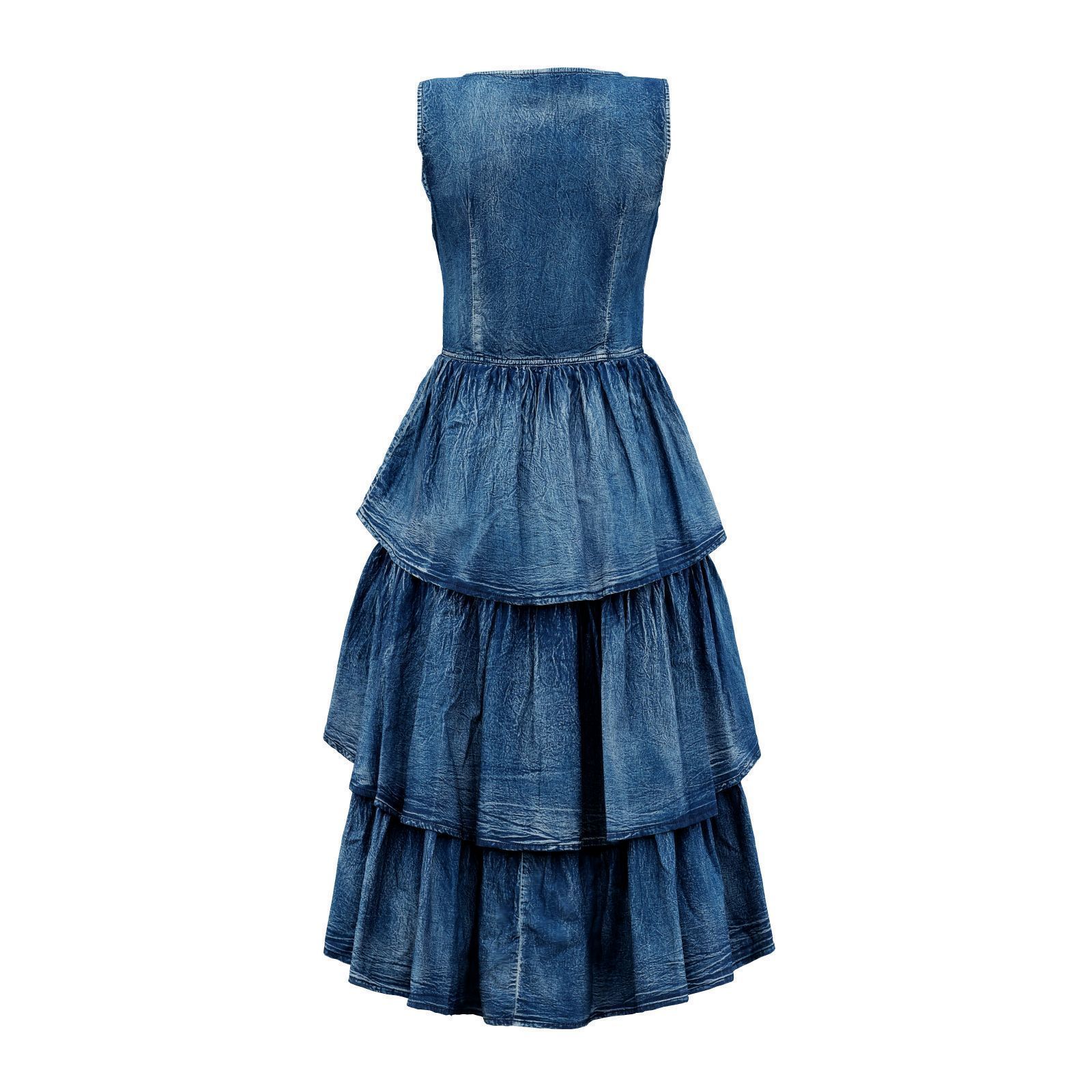 Jeans Layer Dress 3D model_1