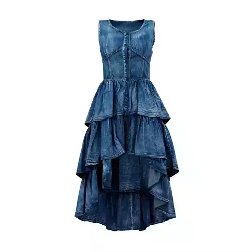 Jeans Layer Dress 3D model