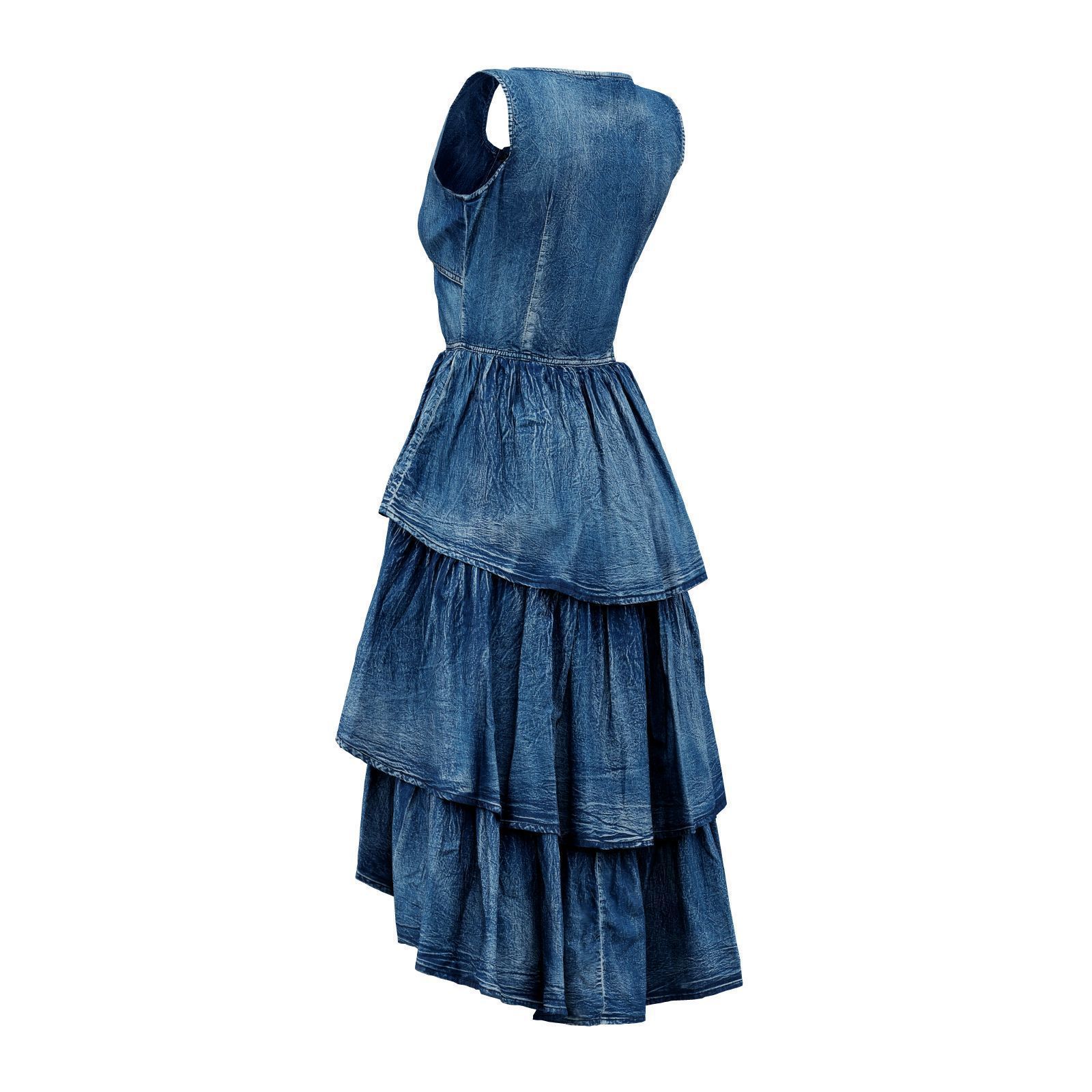Jeans Layer Dress 3D model_3