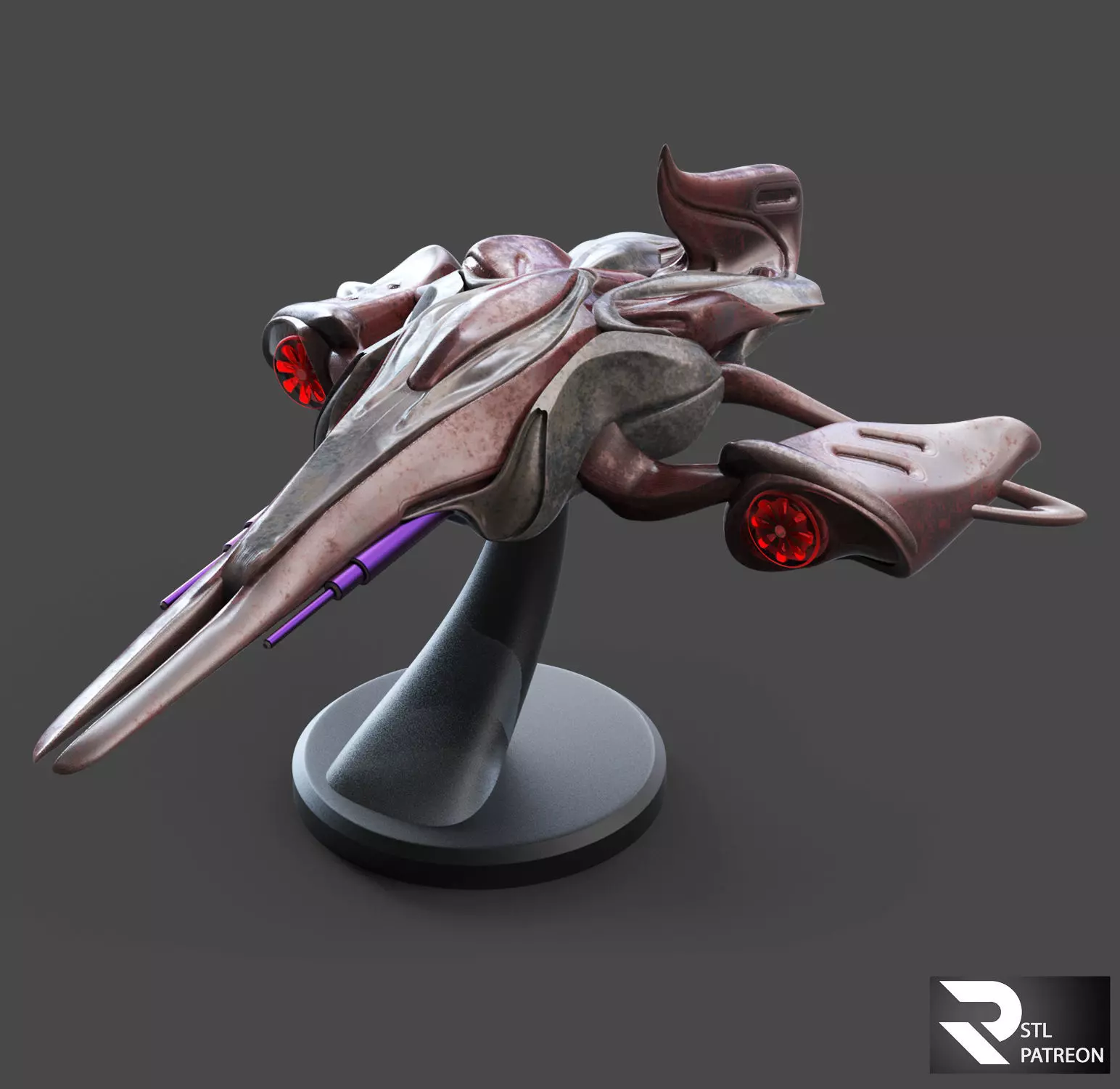 FArc-Corvette Spaceship Starcraft Style 3D print model_0