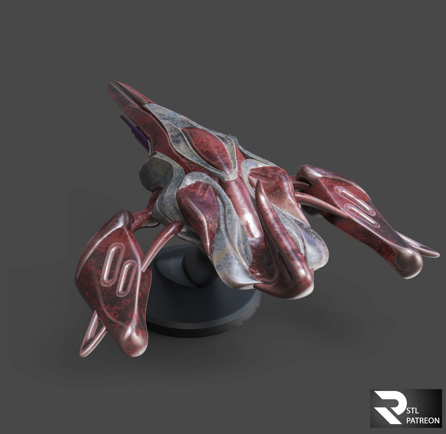 FArc-Corvette Spaceship Starcraft Style 3D print model_2