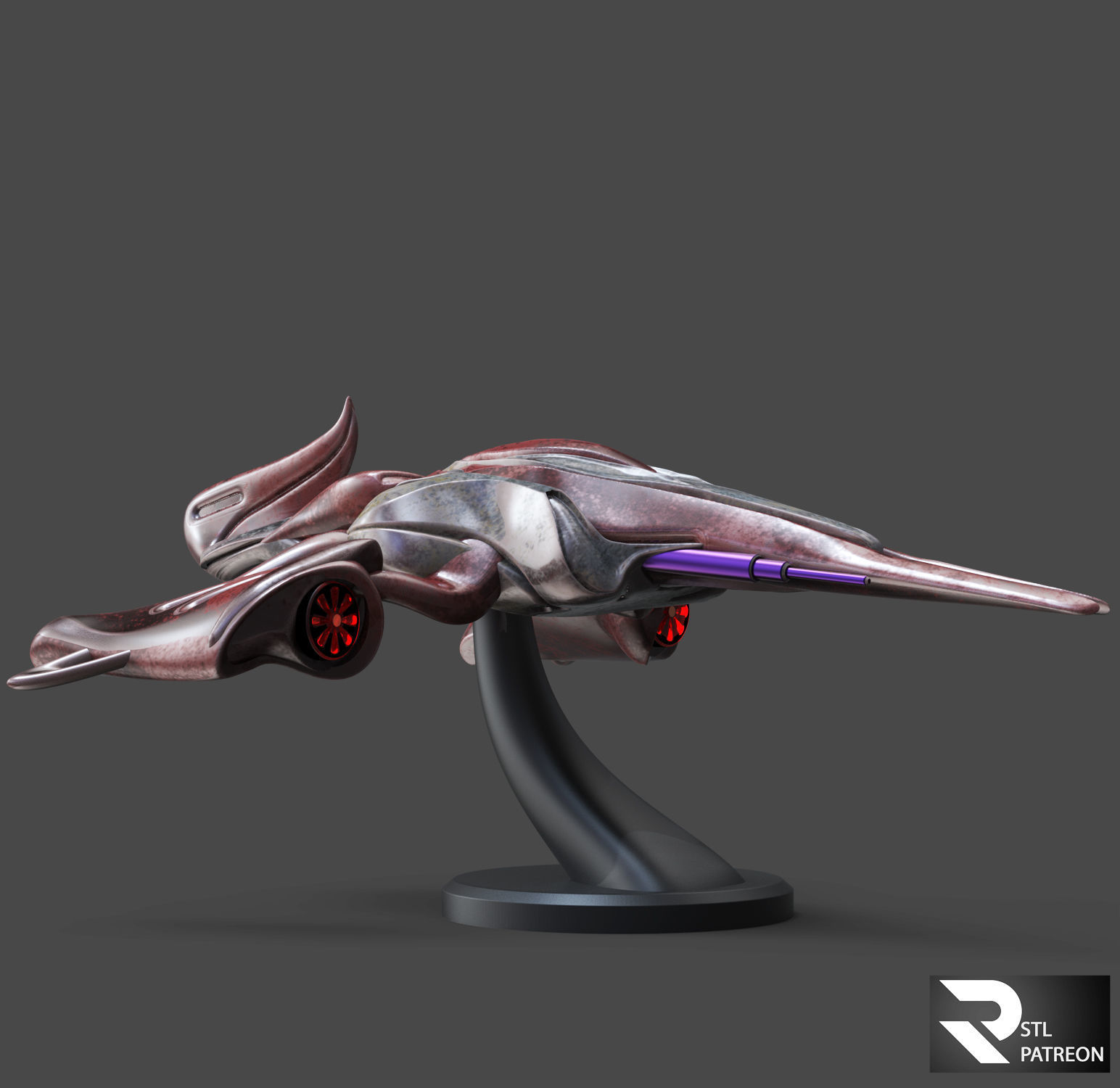 FArc-Corvette Spaceship Starcraft Style 3D print model_1