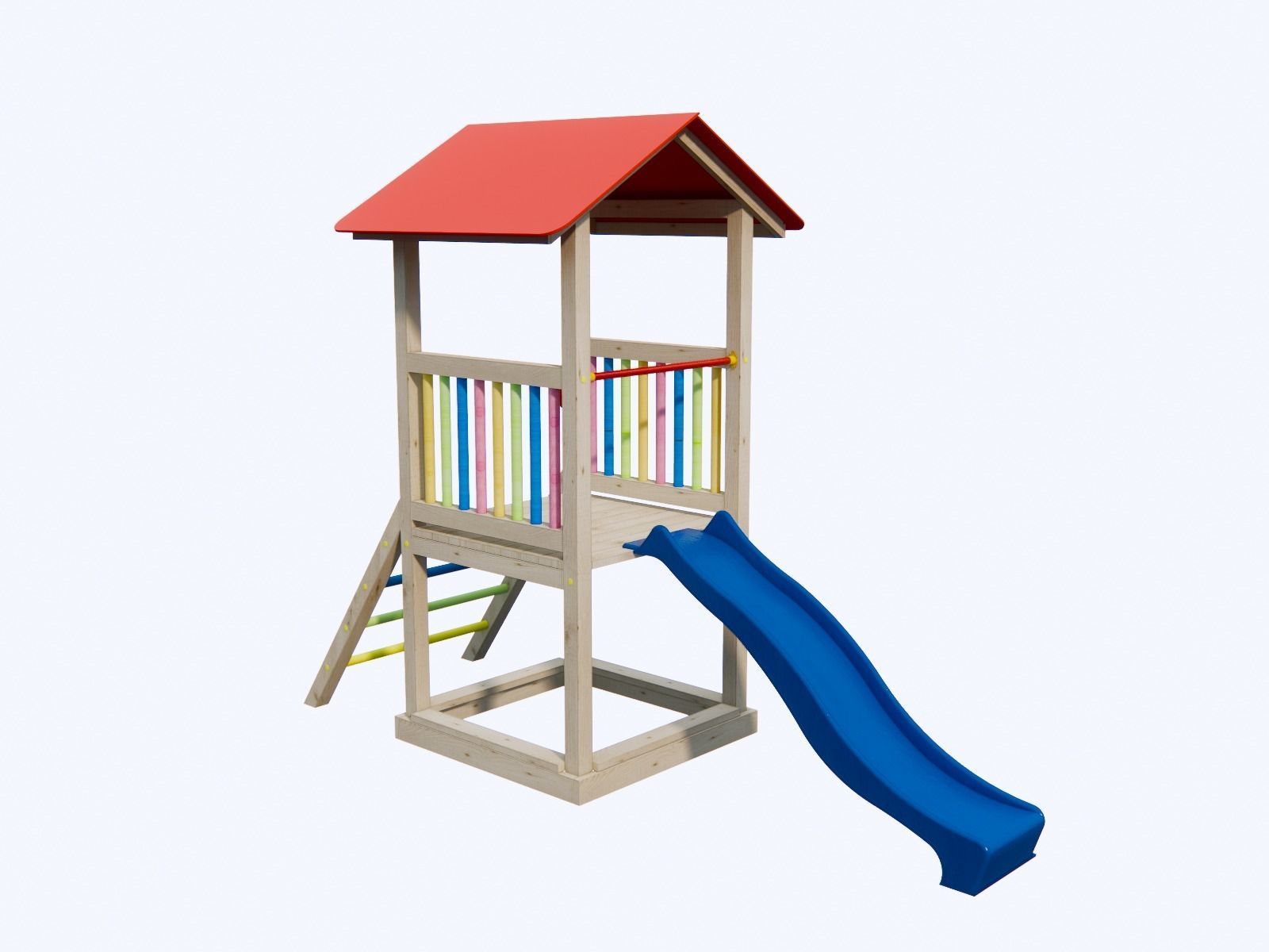 Playground Slide Zjezdzalnia Plac Zabaw 3D model_3