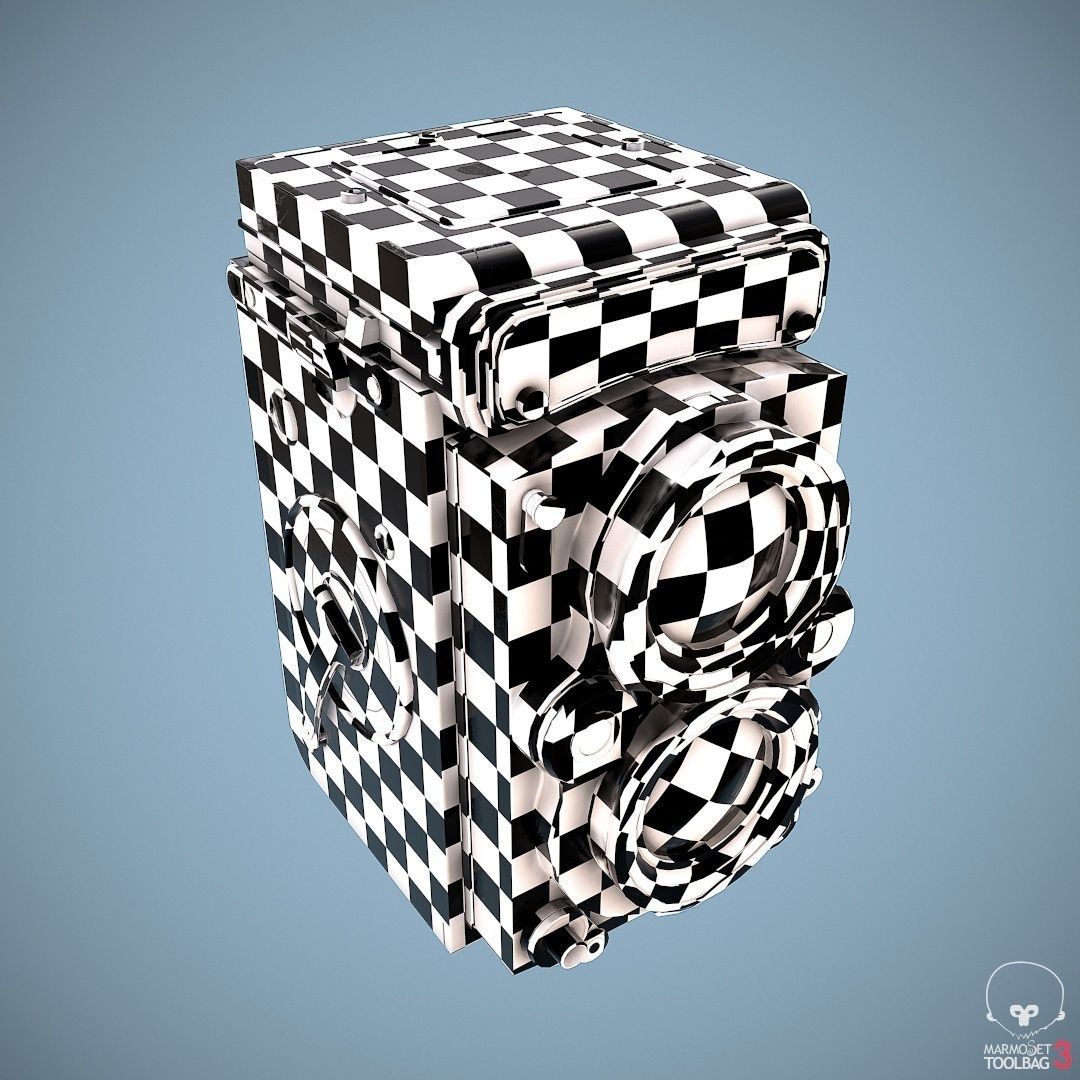 PBR Rolleiflex Camera Low-poly 3D model_13