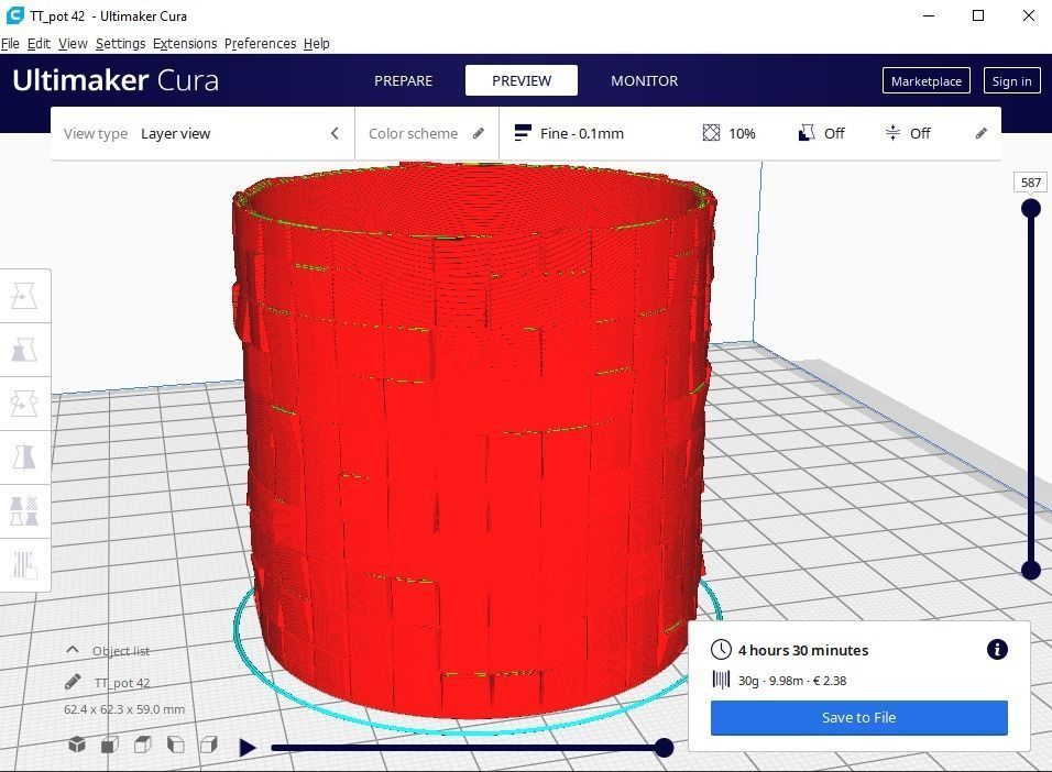 plant pot 42 3D print model_10