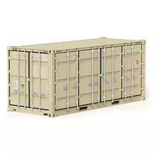 20 ft Military Containers Sand Colour 3D model