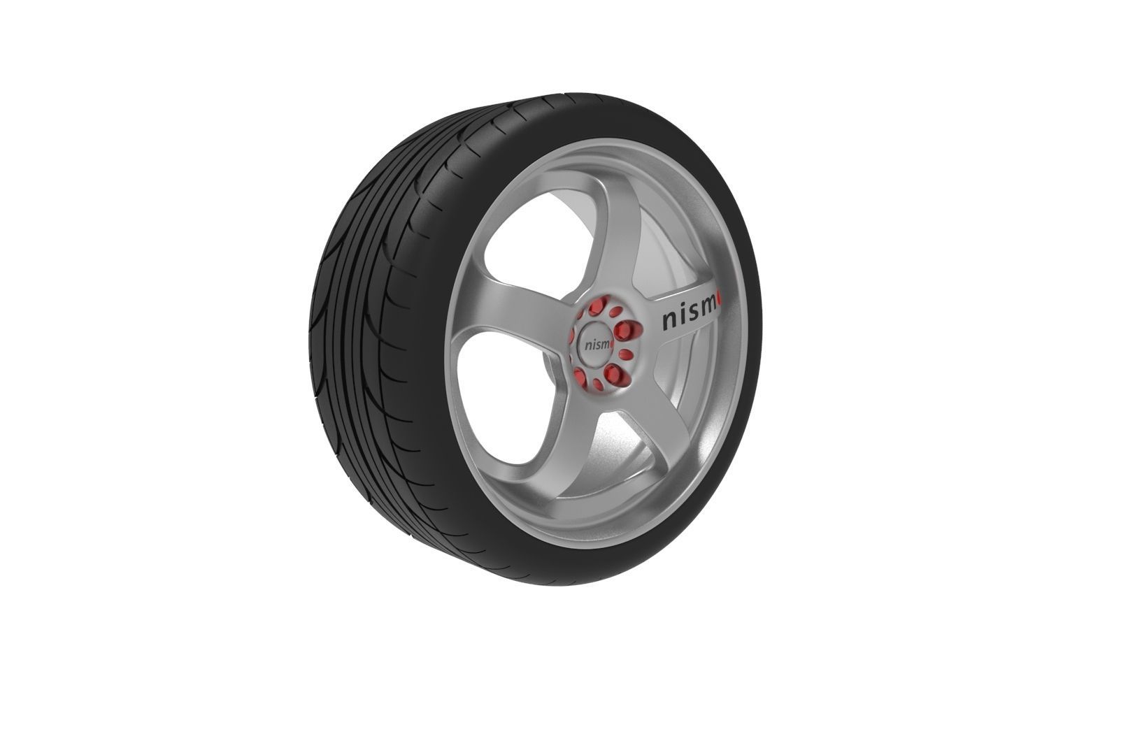 Car Wheels Rims Set Kit 3D print model_11