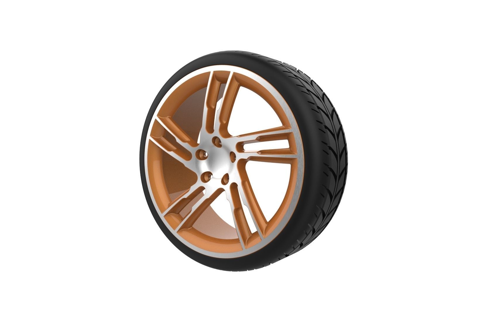 Car Wheels Rims Set Kit 3D print model_60