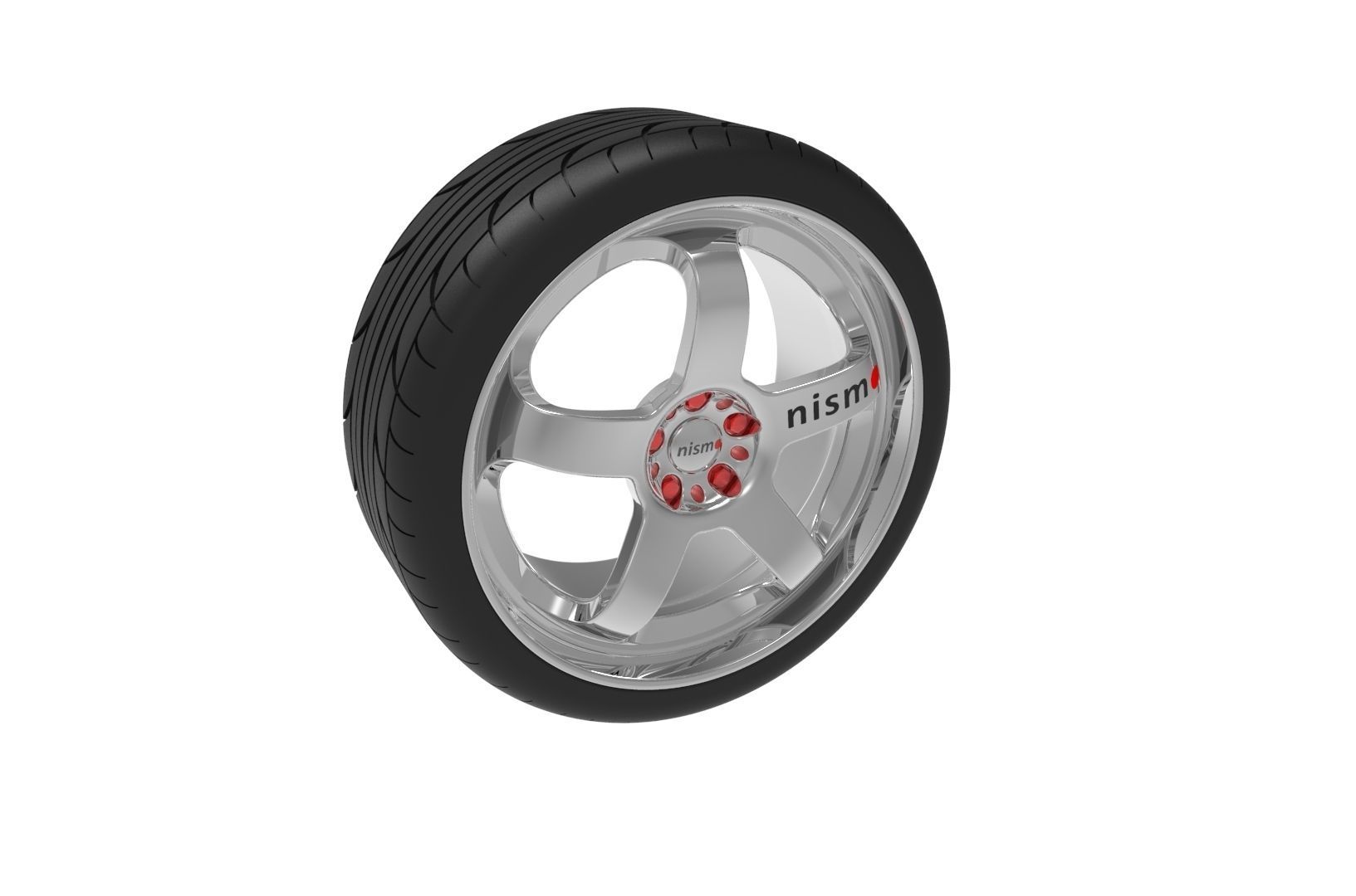 Car Wheels Rims Set Kit 3D print model_13