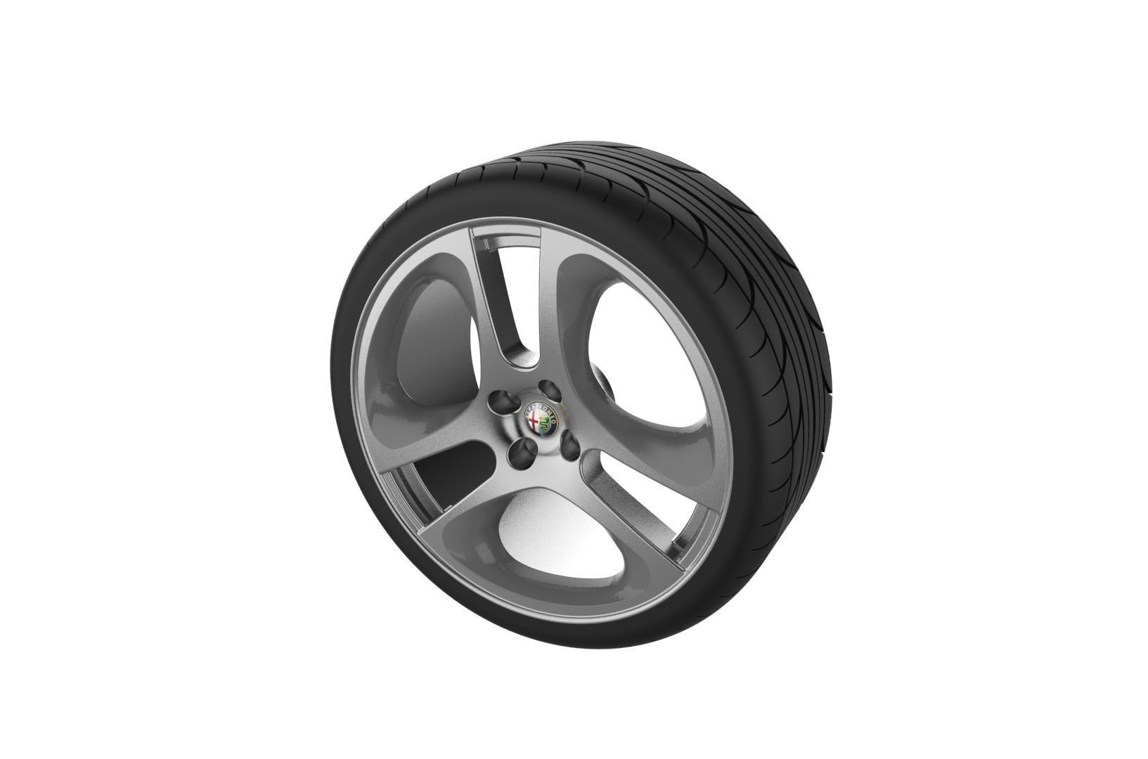 Car Wheels Rims Set Kit 3D print model_26