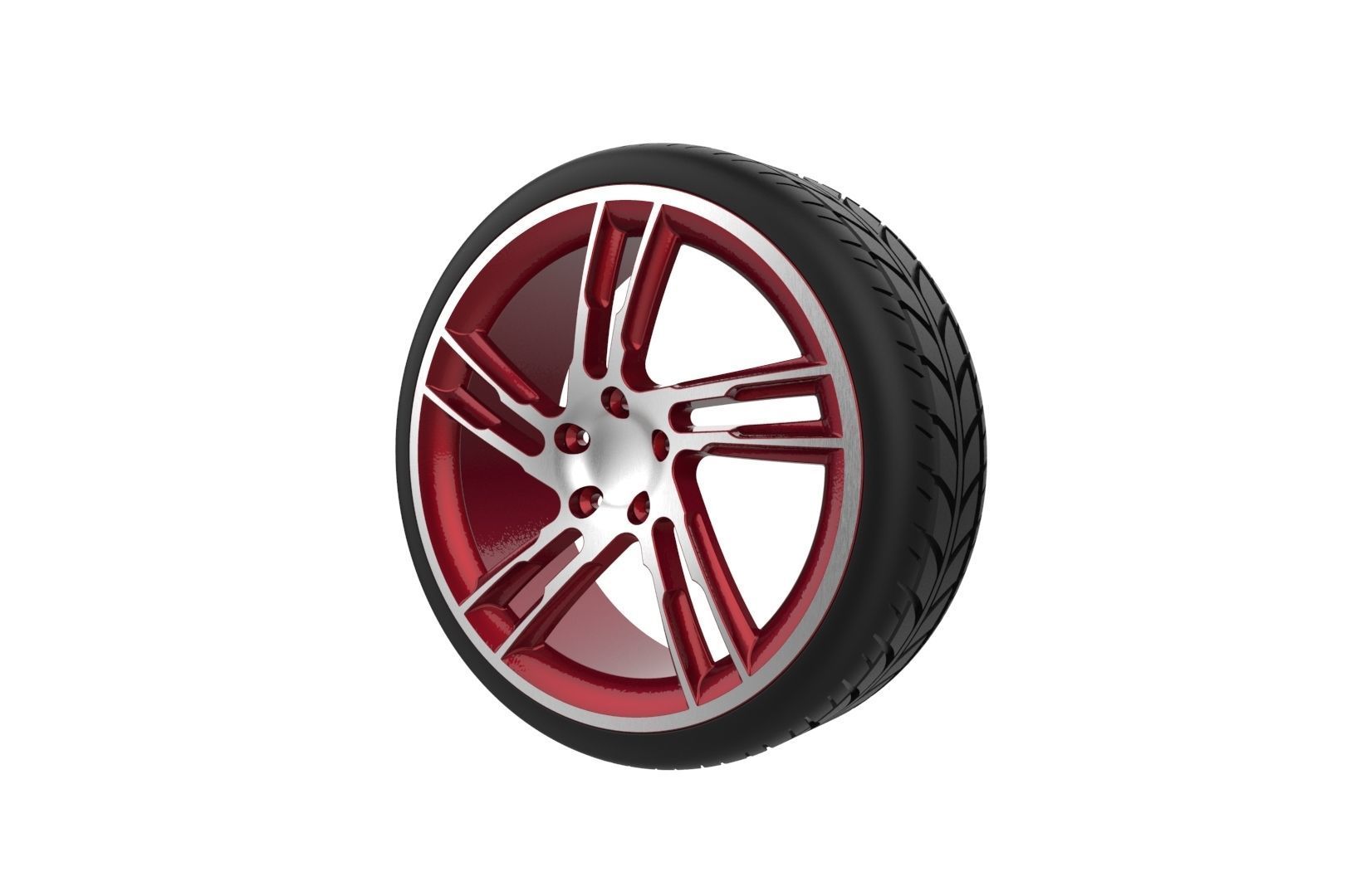 Car Wheels Rims Set Kit 3D print model_59