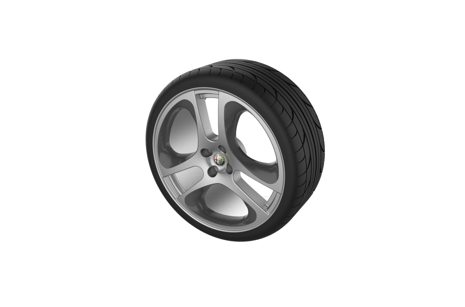 Car Wheels Rims Set Kit 3D print model_37