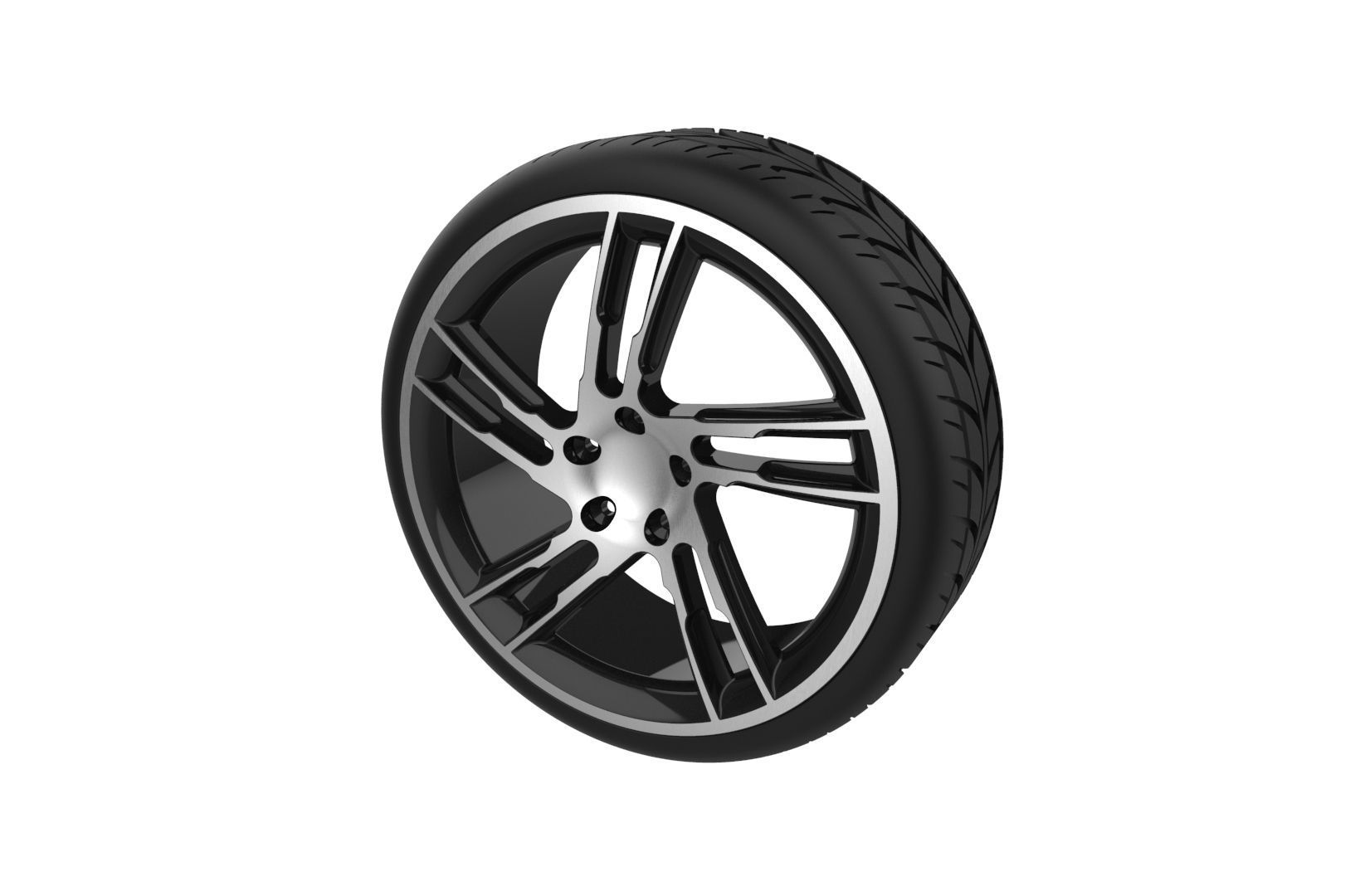 Car Wheels Rims Set Kit 3D print model_53