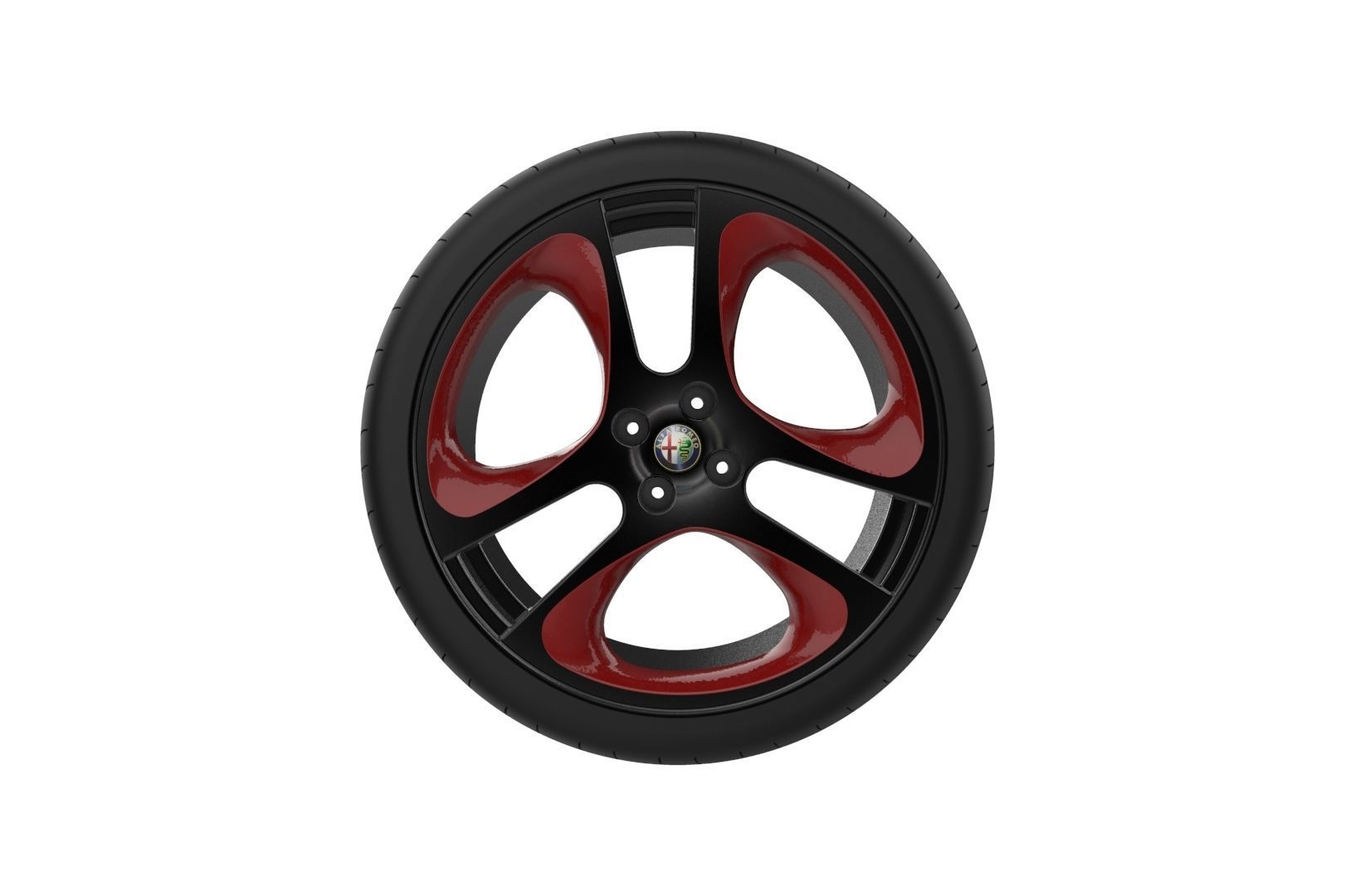 Car Wheels Rims Set Kit 3D print model_34