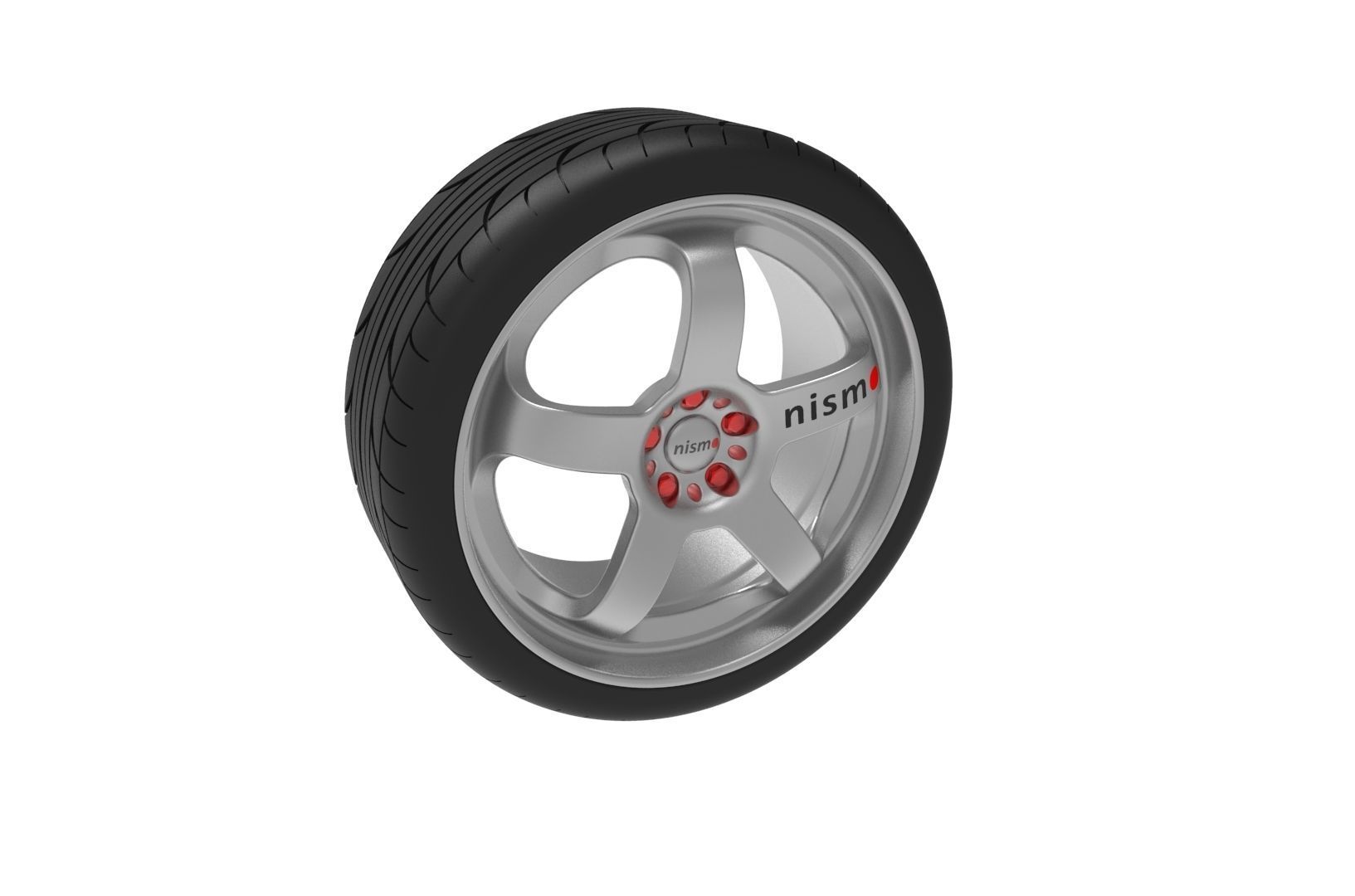 Car Wheels Rims Set Kit 3D print model_10