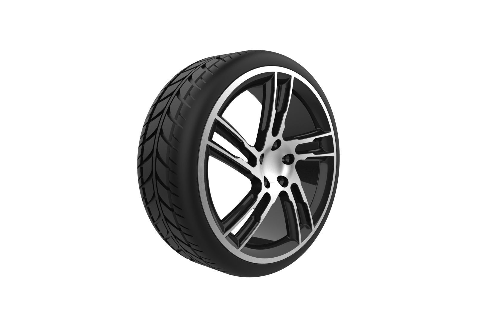 Car Wheels Rims Set Kit 3D print model_55