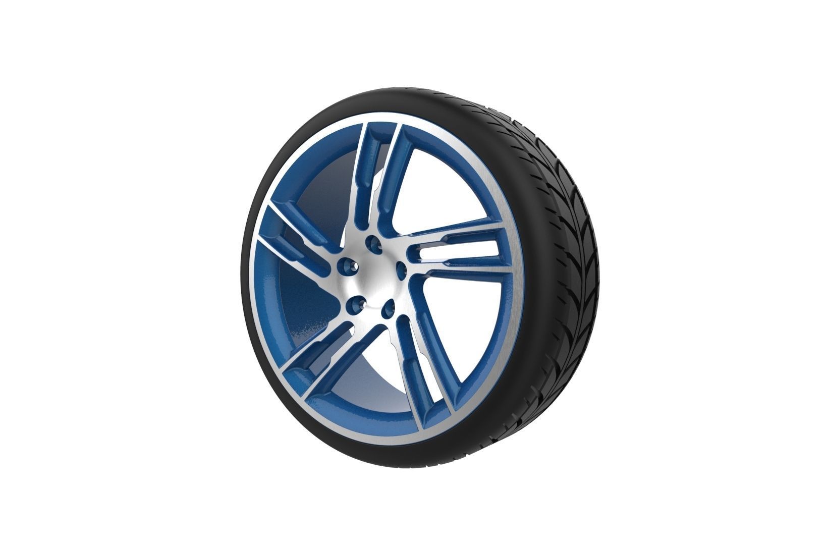 Car Wheels Rims Set Kit 3D print model_57