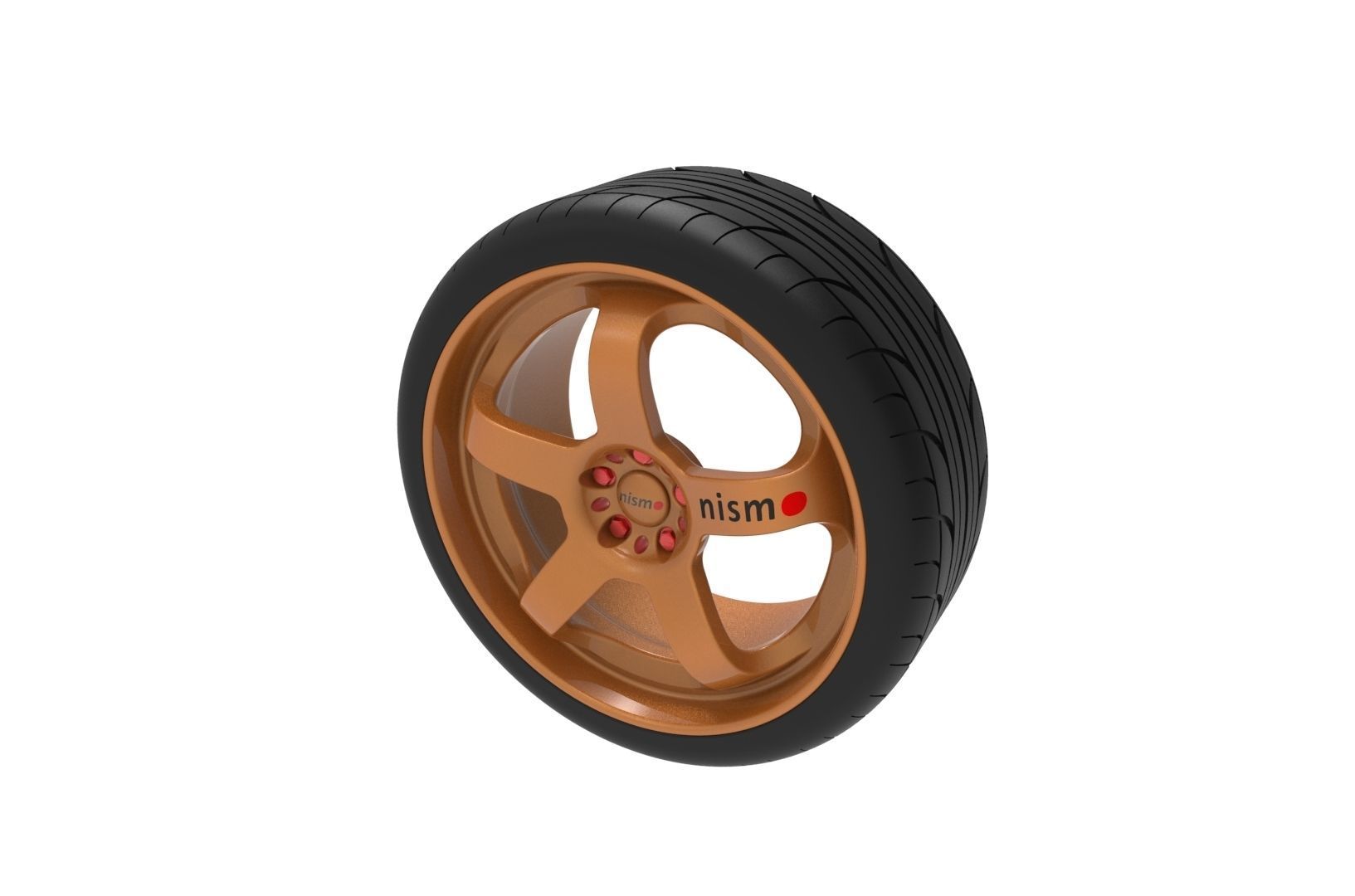 Car Wheels Rims Set Kit 3D print model_16