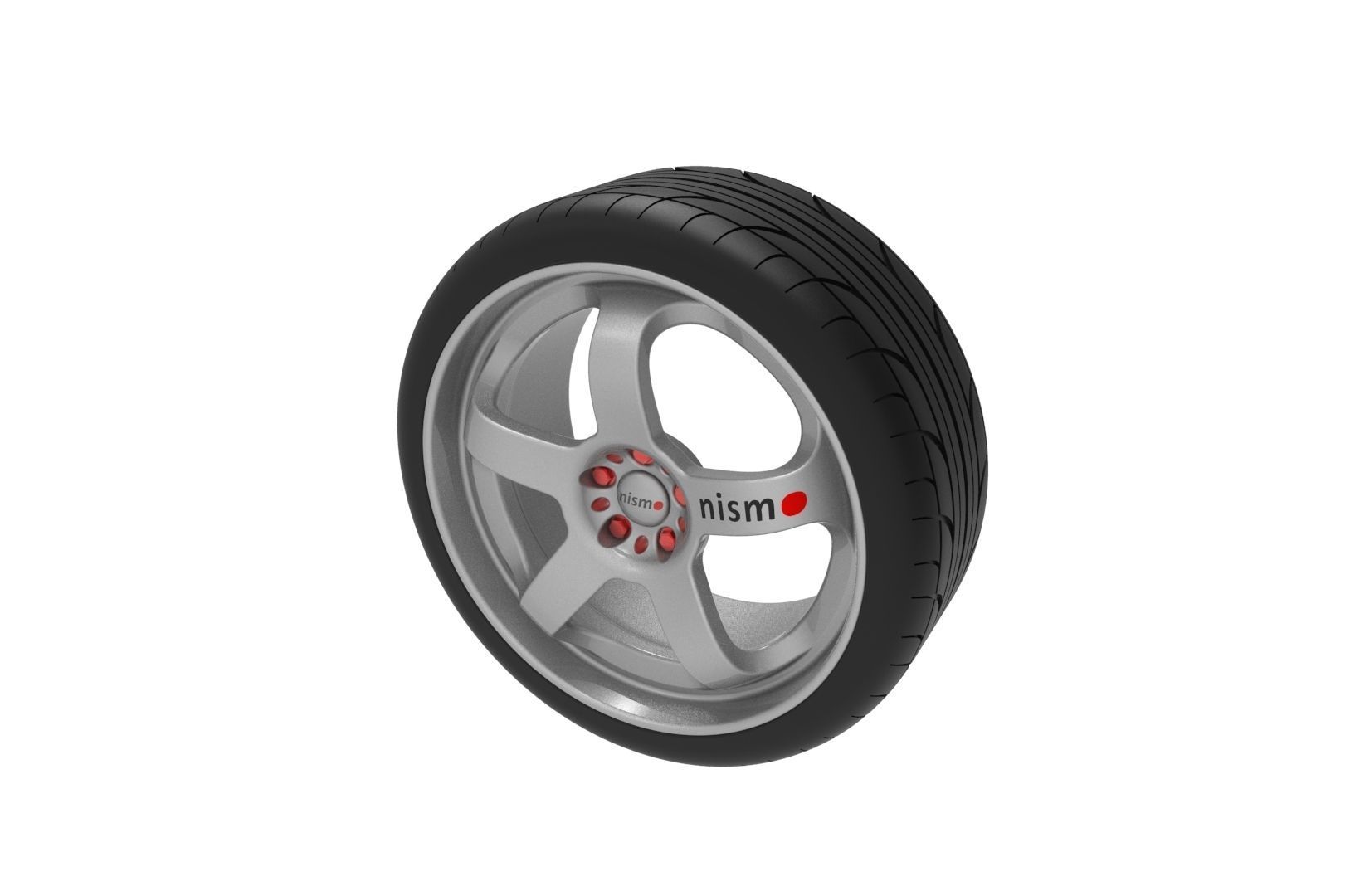 Car Wheels Rims Set Kit 3D print model_64