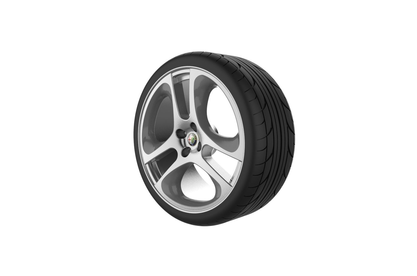 Car Wheels Rims Set Kit 3D print model_28
