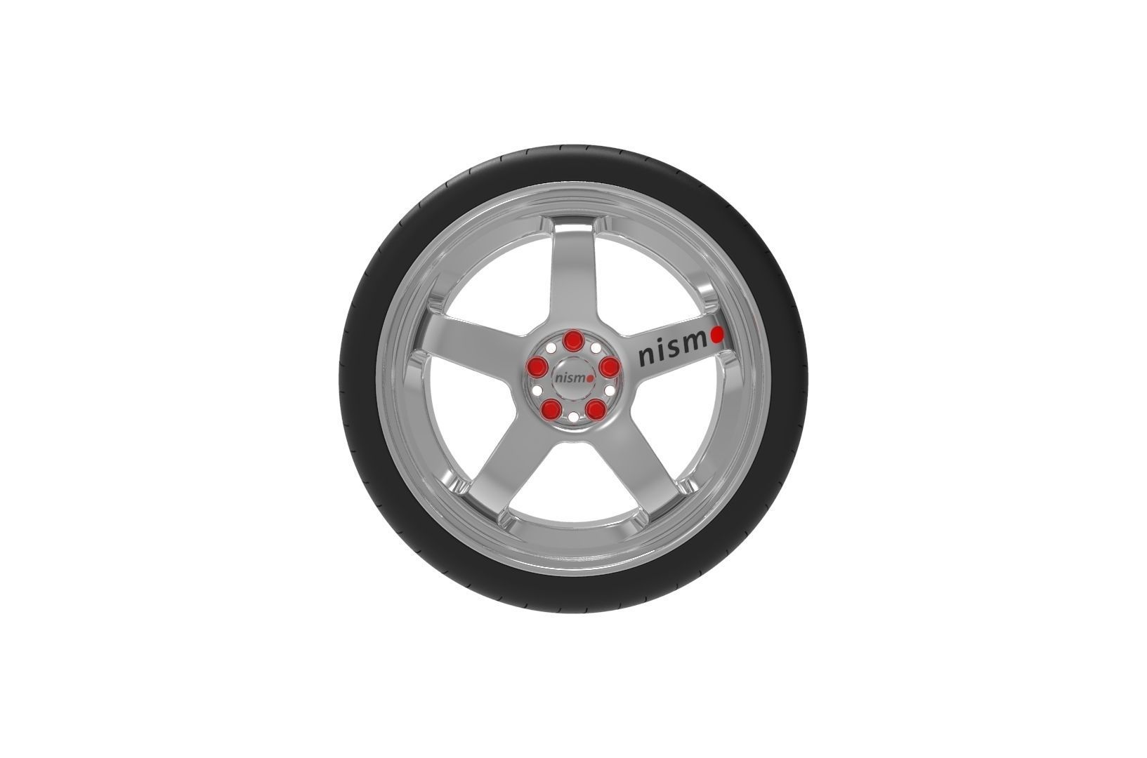 Car Wheels Rims Set Kit 3D print model_14