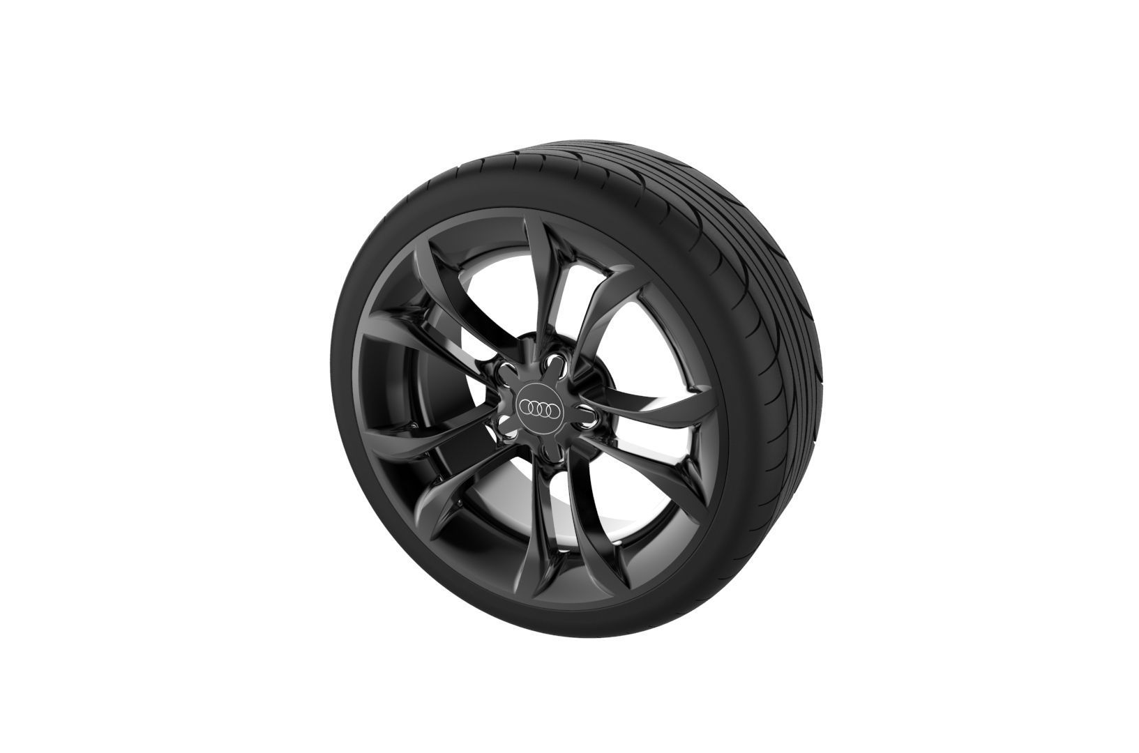 Car Wheels Rims Set Kit 3D print model_17