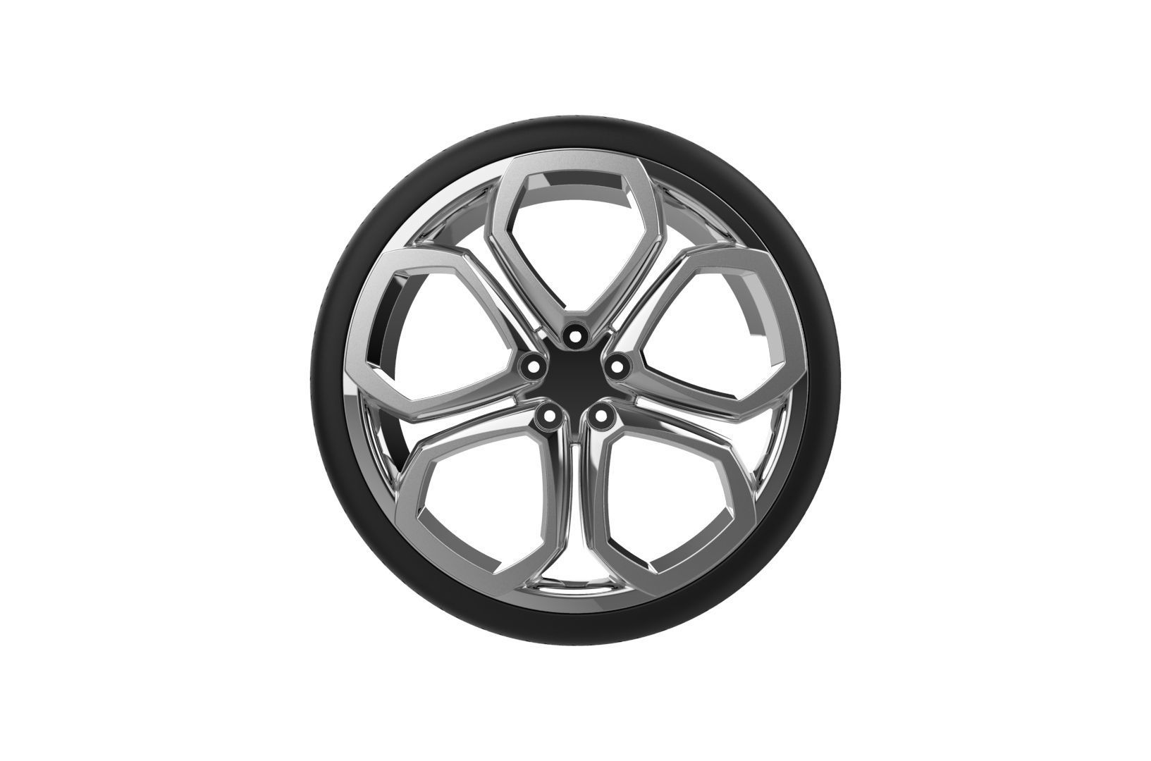 Car Wheels Rims Set Kit 3D print model_9