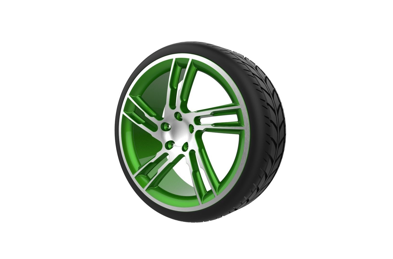 Car Wheels Rims Set Kit 3D print model_62