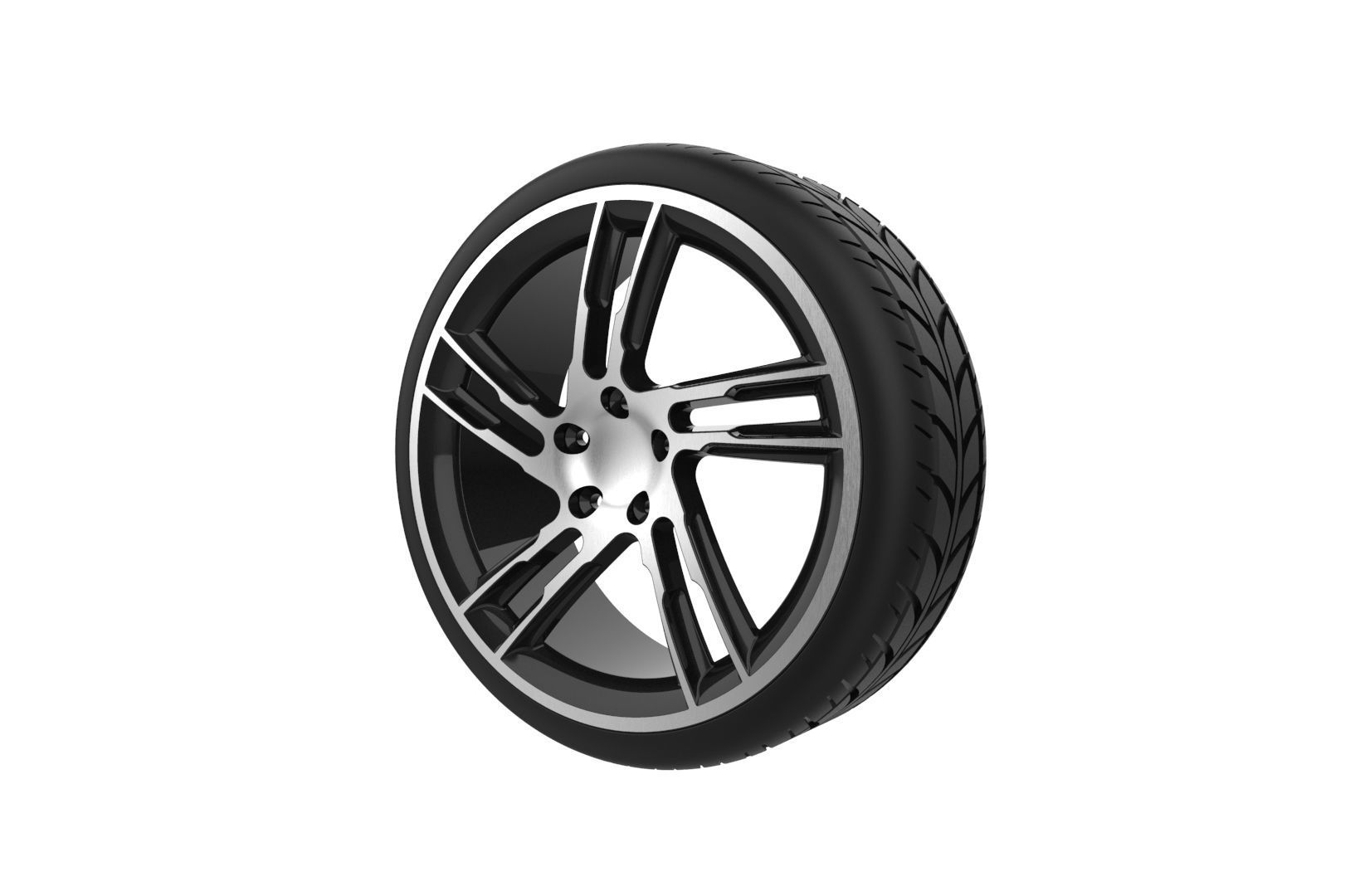 Car Wheels Rims Set Kit 3D print model_56