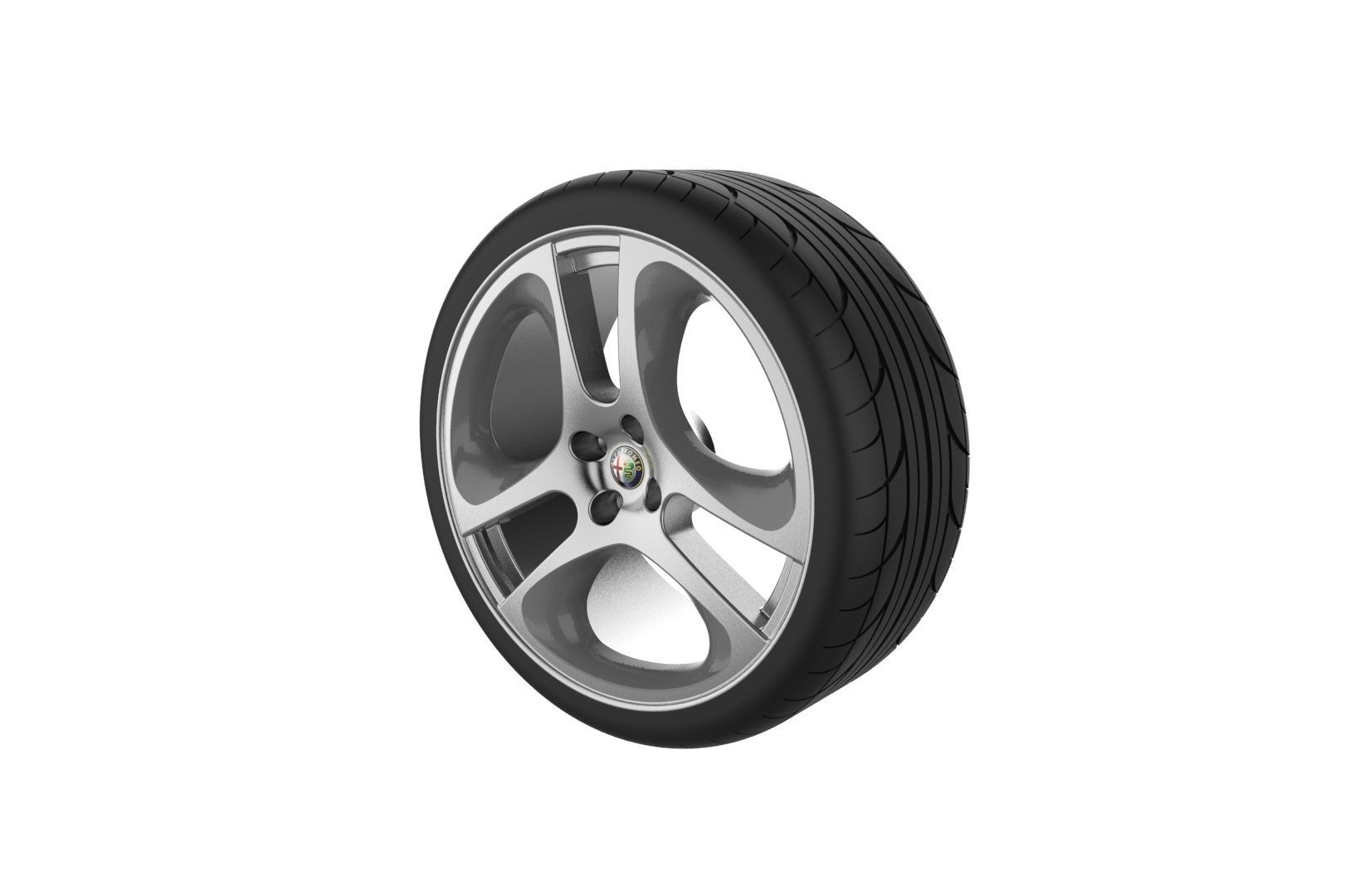 Car Wheels Rims Set Kit 3D print model_27