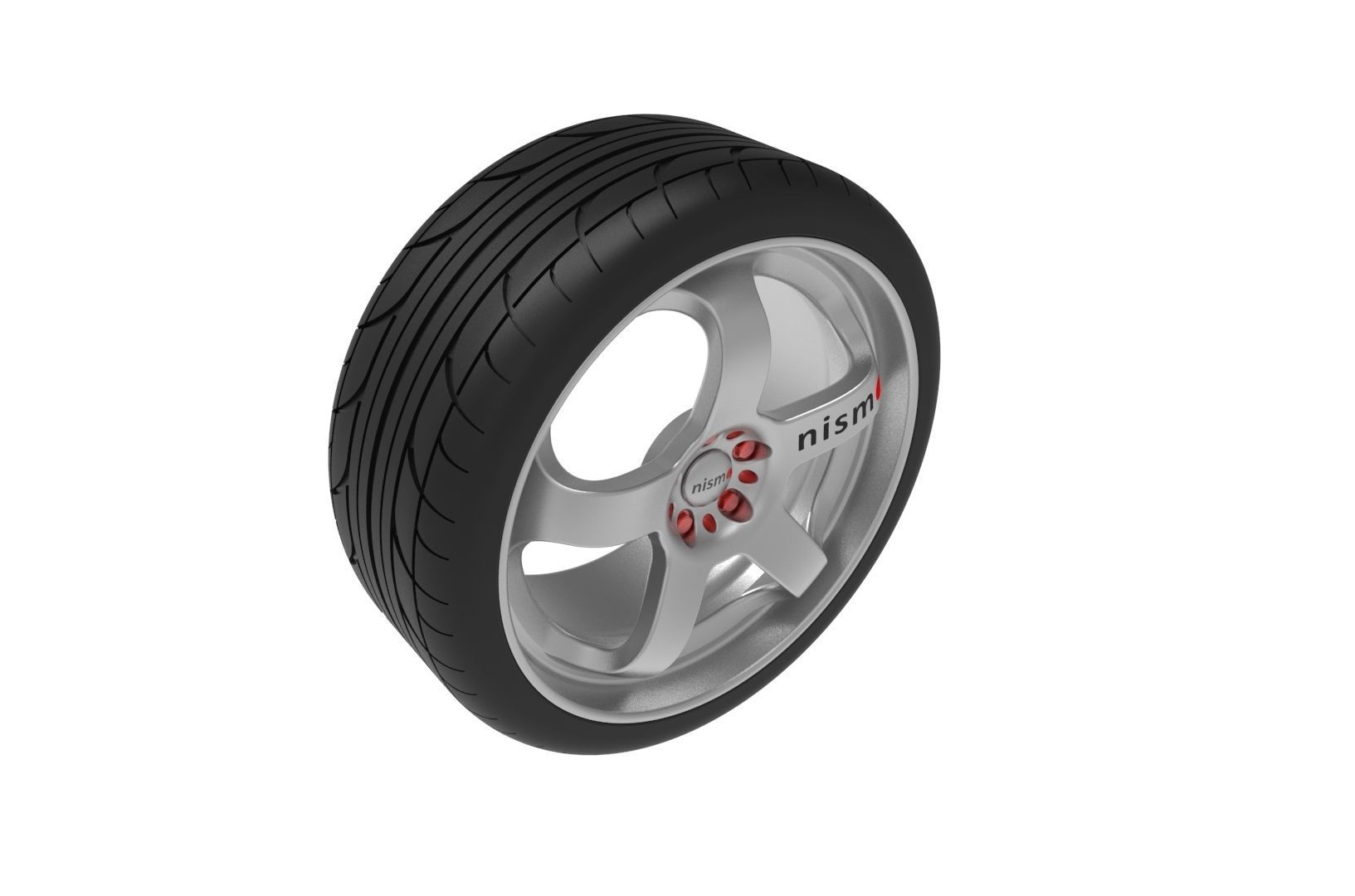 Car Wheels Rims Set Kit 3D print model_12