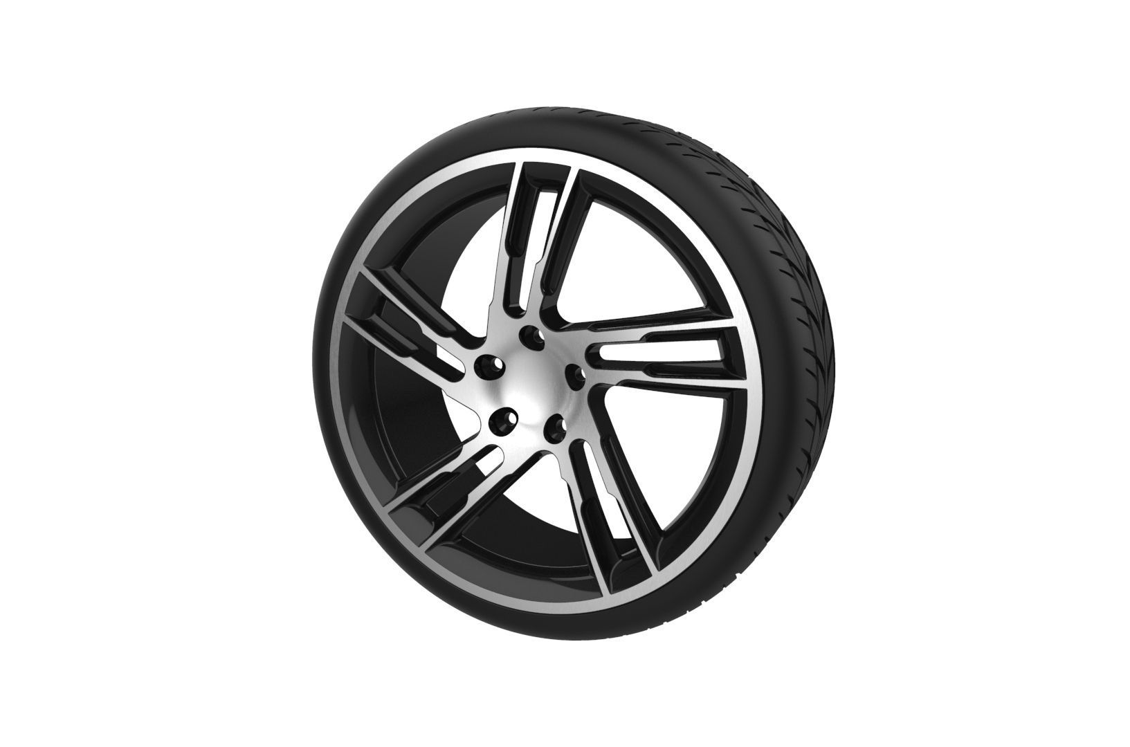 Car Wheels Rims Set Kit 3D print model_54