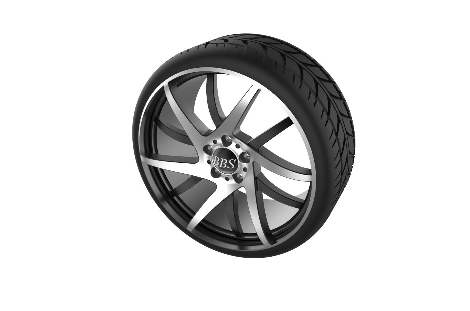 Car Wheels Rims Set Kit 3D print model_38
