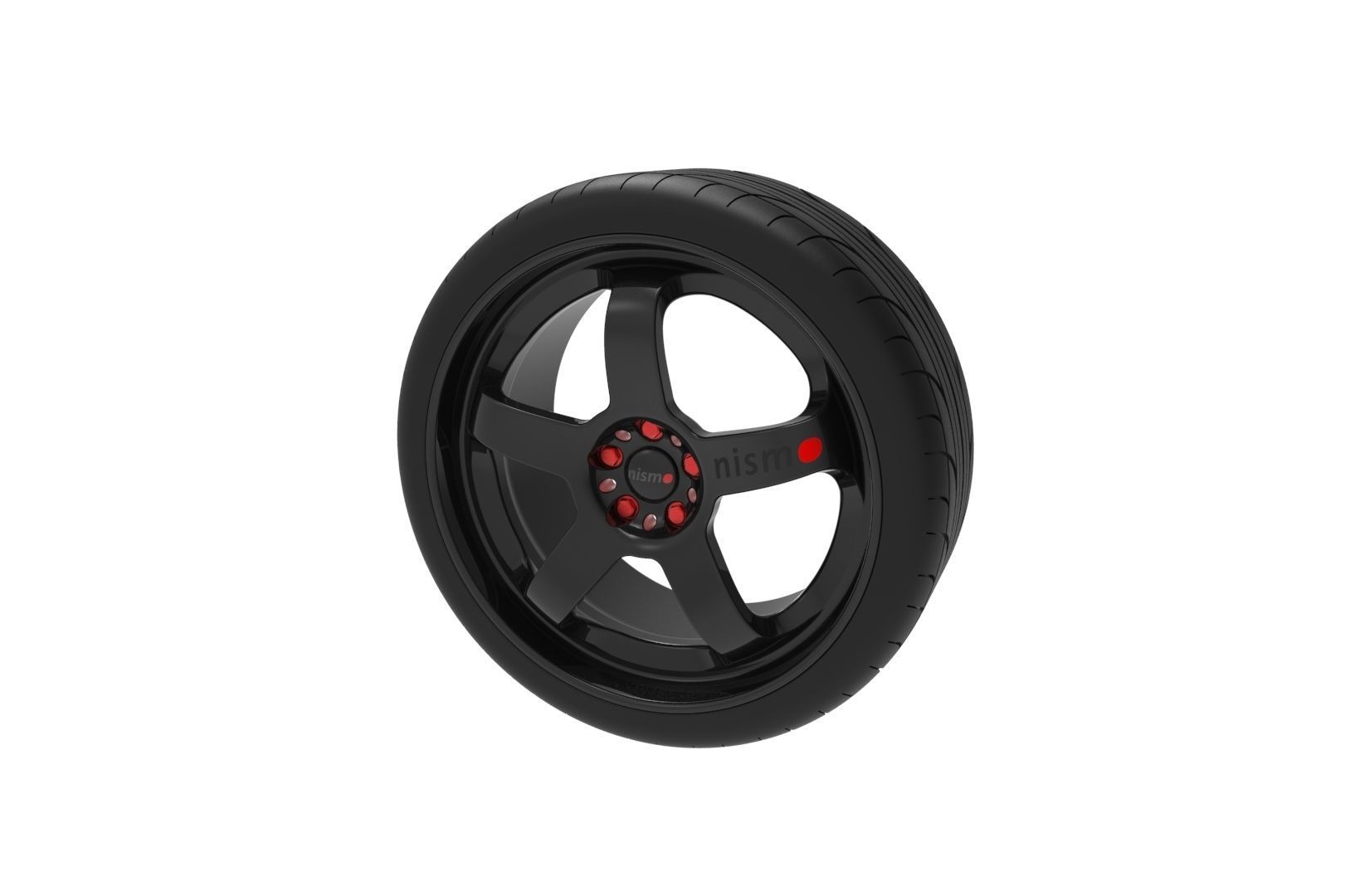 Car Wheels Rims Set Kit 3D print model_15