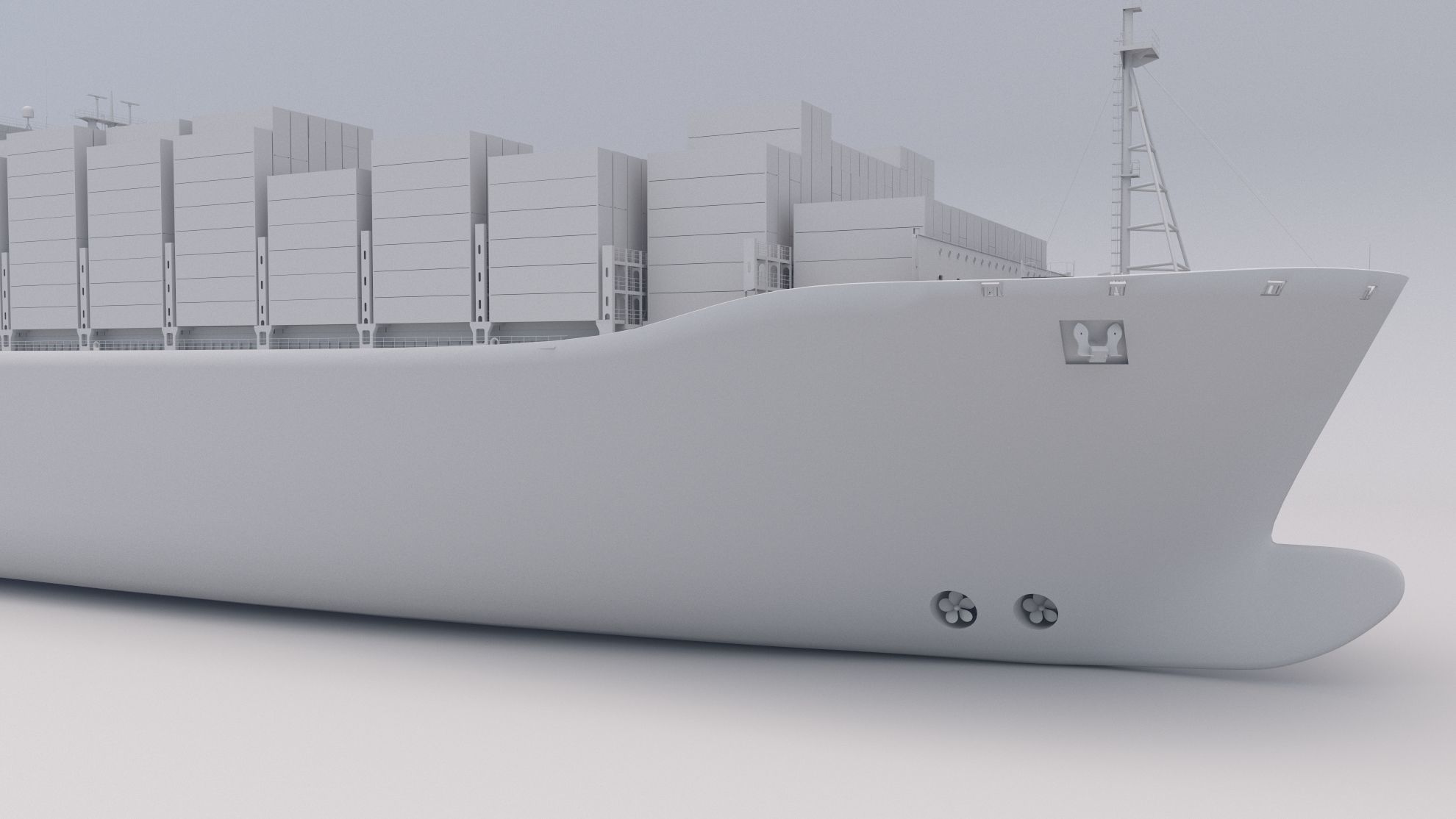 Ever Given Evergreen Container Ship 3D model_7