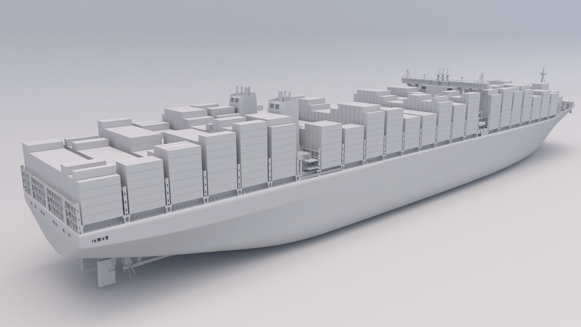 Ever Given Evergreen Container Ship 3D model_6