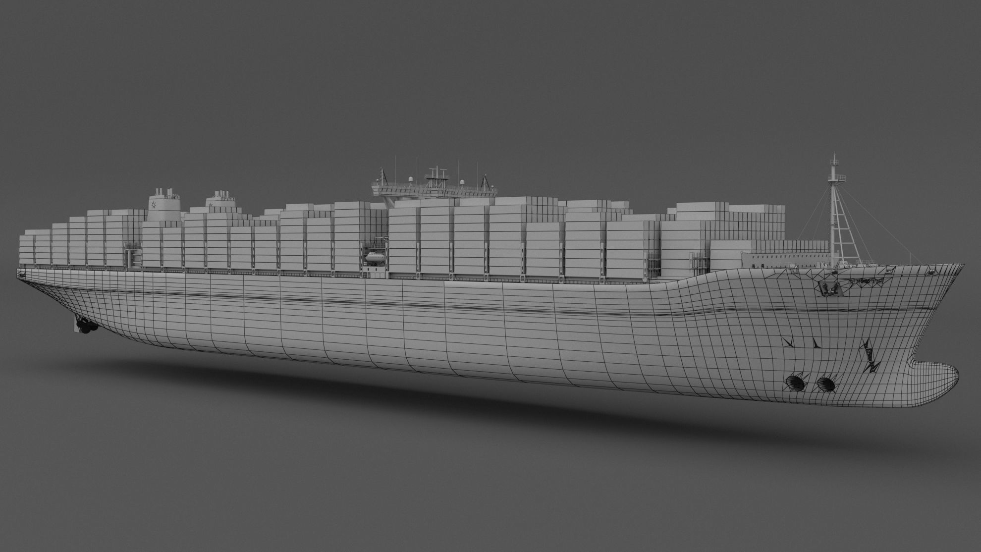 Ever Given Evergreen Container Ship 3D model_8