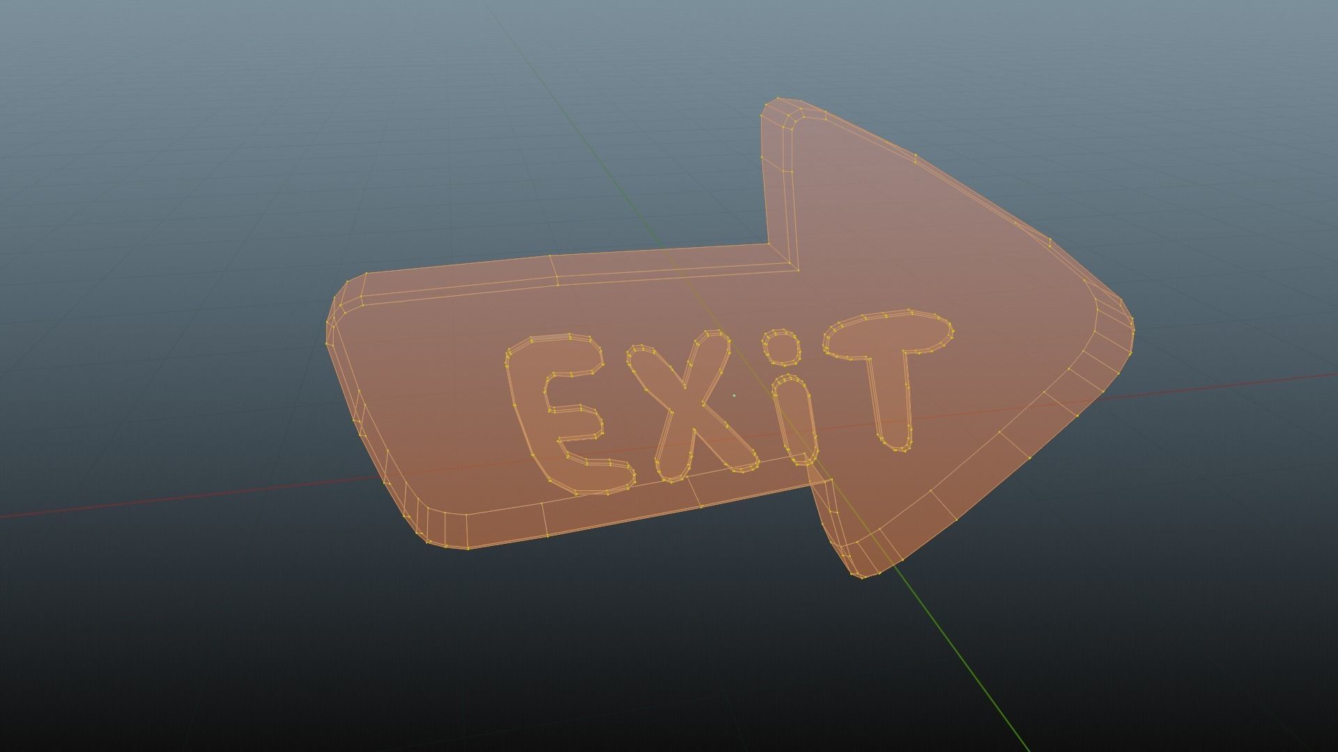 Low poly pointer Low-poly 3D model_6