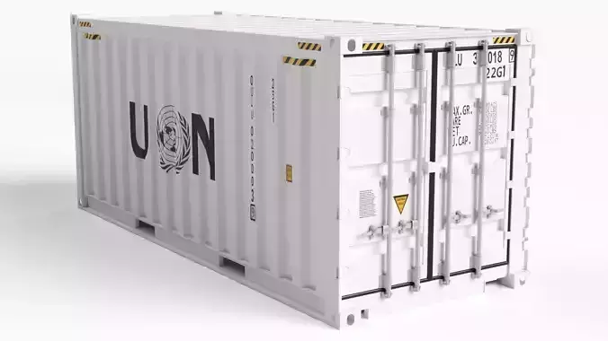 20 ft Military UN Cargo Containers 3D model