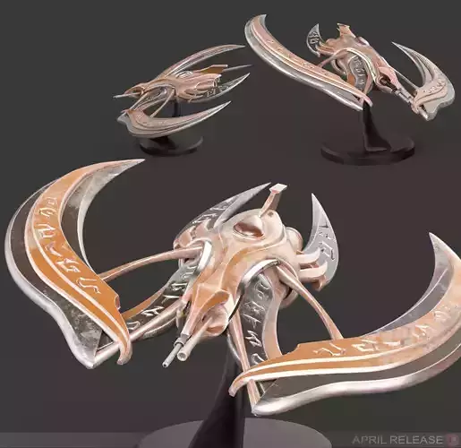 UstX-Wing Spaceship 3D print model