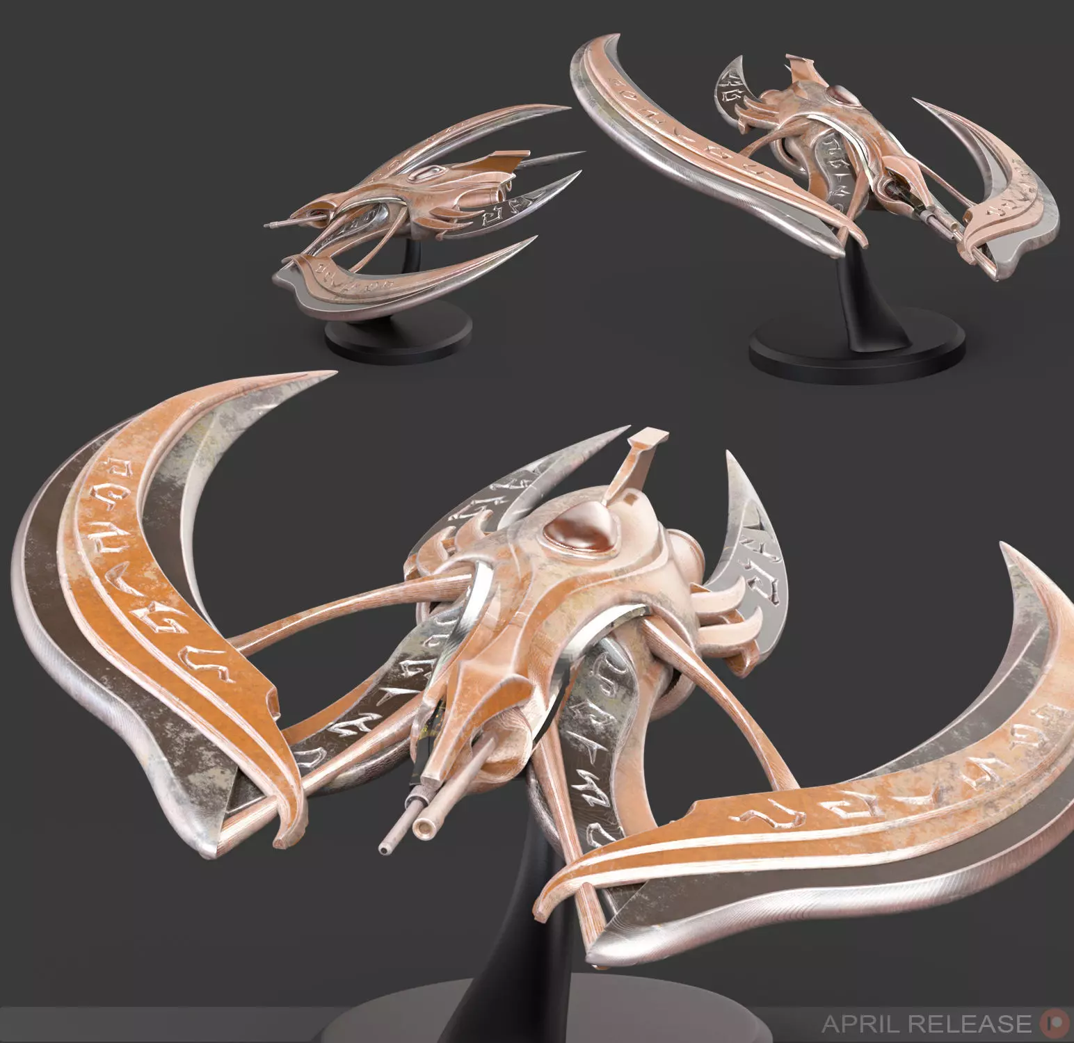 UstX-Wing Spaceship 3D print model