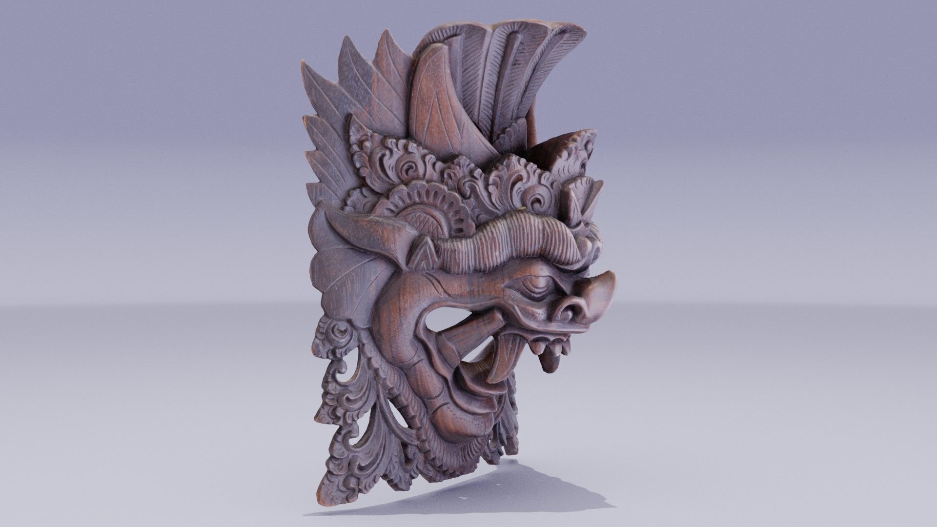 African Mask 05 high-poly 3D model_2