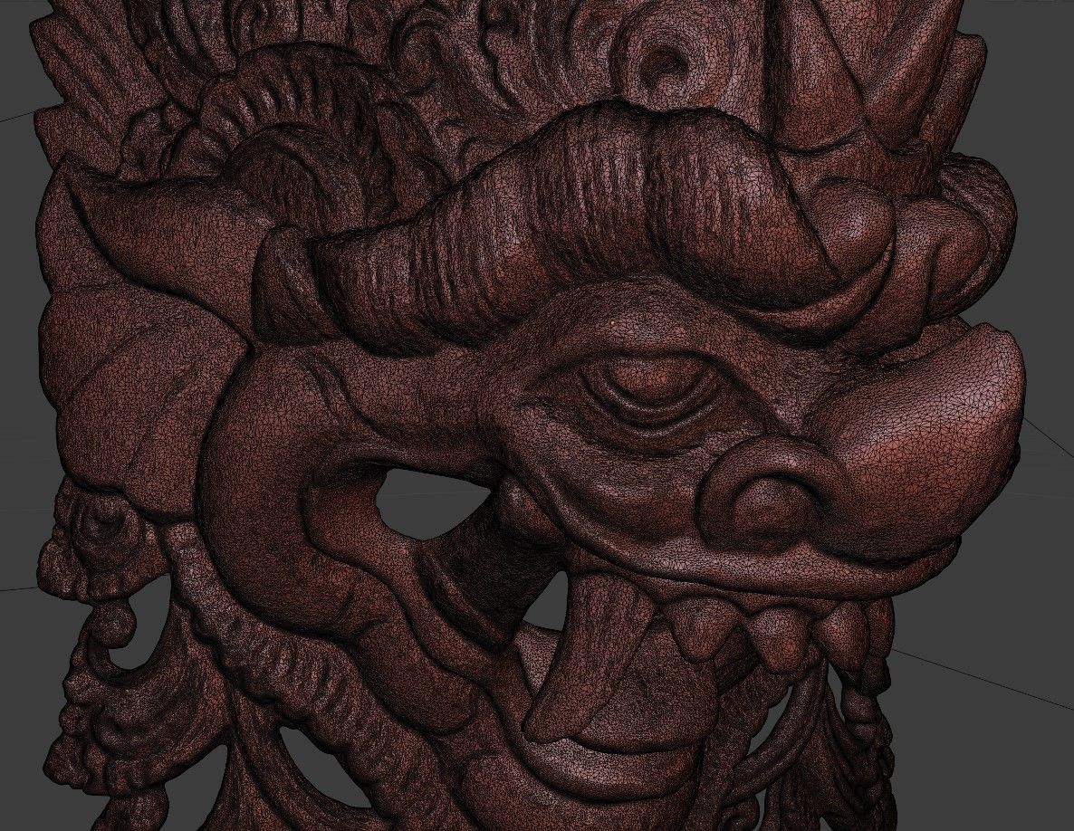 African Mask 05 high-poly 3D model_13